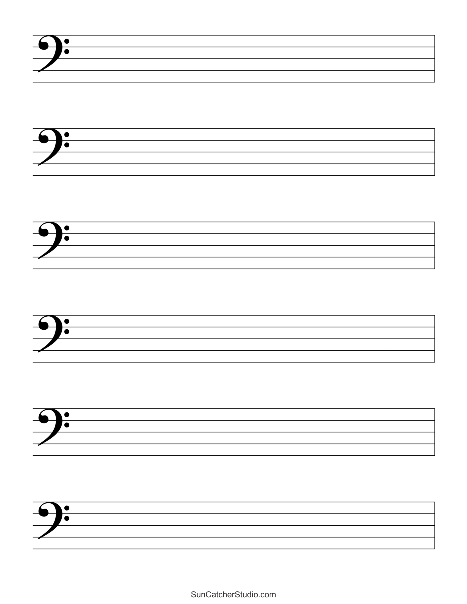 Blank Sheet Music (Free Printable Staff Paper) – Diy Projects intended for Free Printable Grand Staff Paper