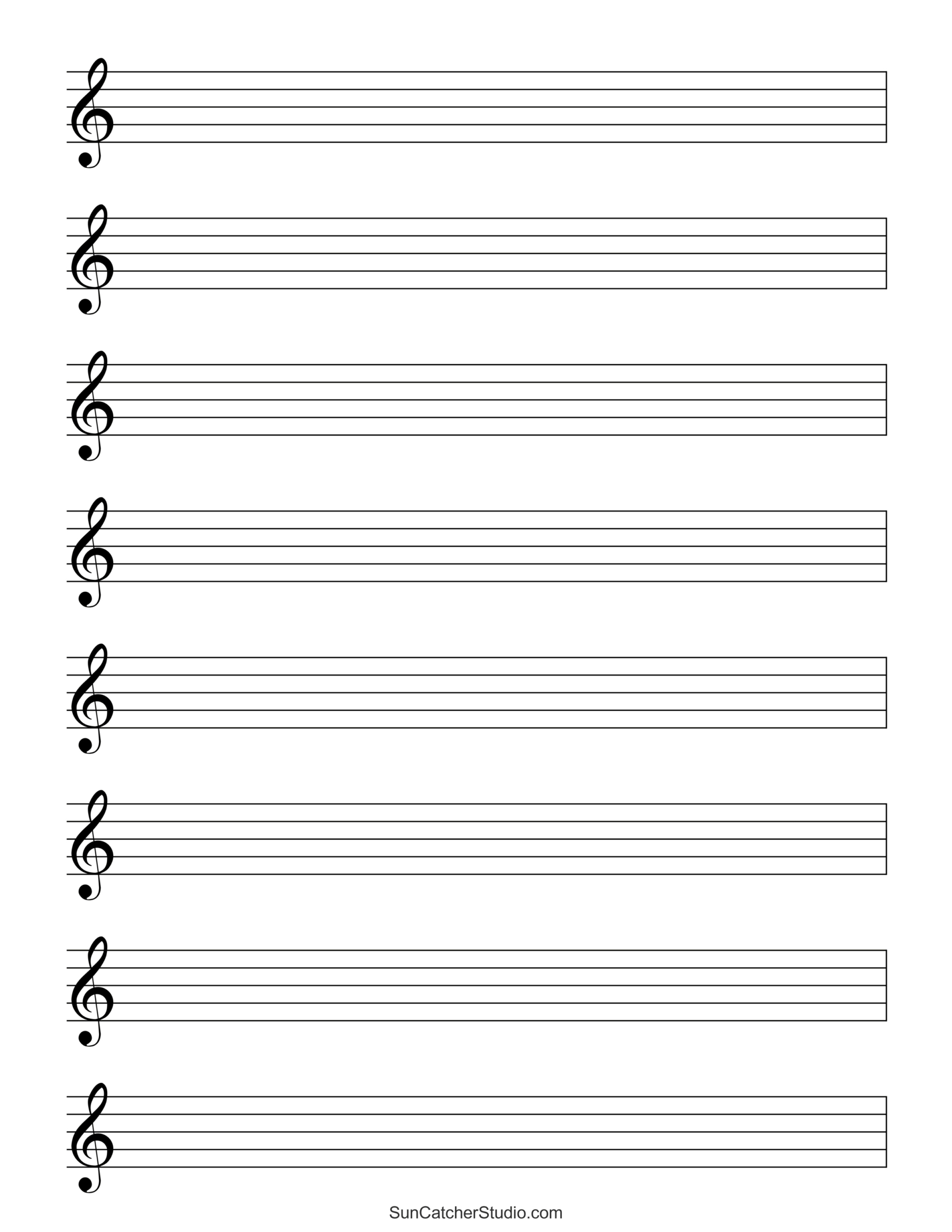 Blank Sheet Music (Free Printable Staff Paper) – Diy Projects with Sheet Music Online Free Printable