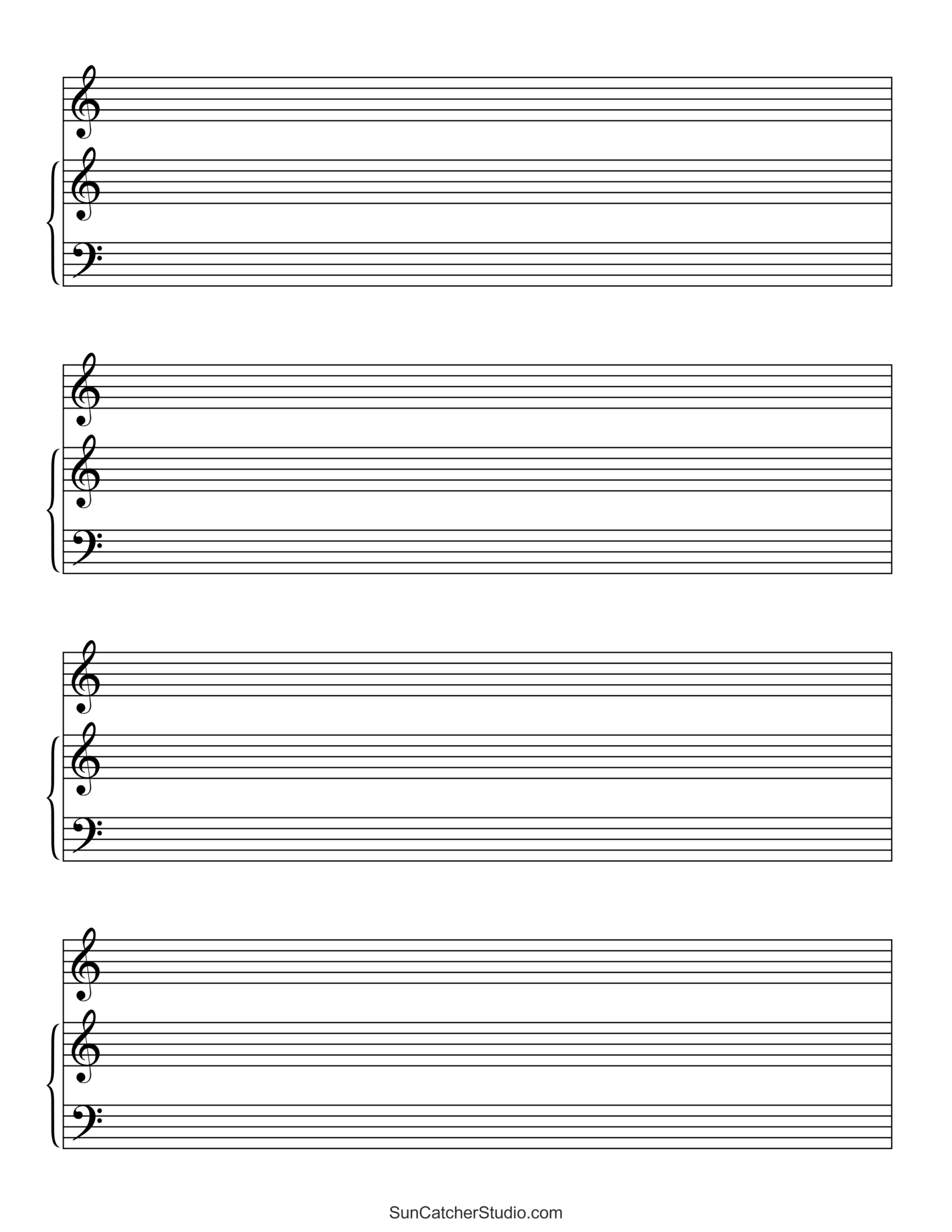 Blank Sheet Music (Free Printable Staff Paper) – Diy Projects with Sheet Music Online Free Printable