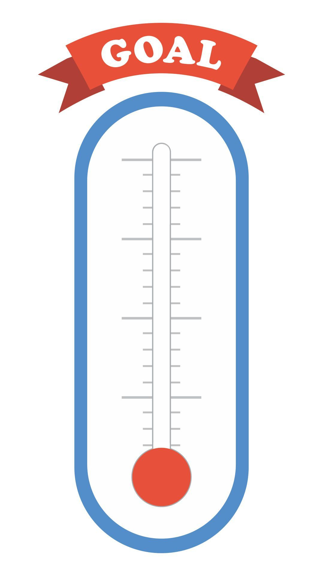 Blank Thermometer - 10 Free Pdf Printables | Printablee | Goal intended for Free Printable Goal Thermometer Template