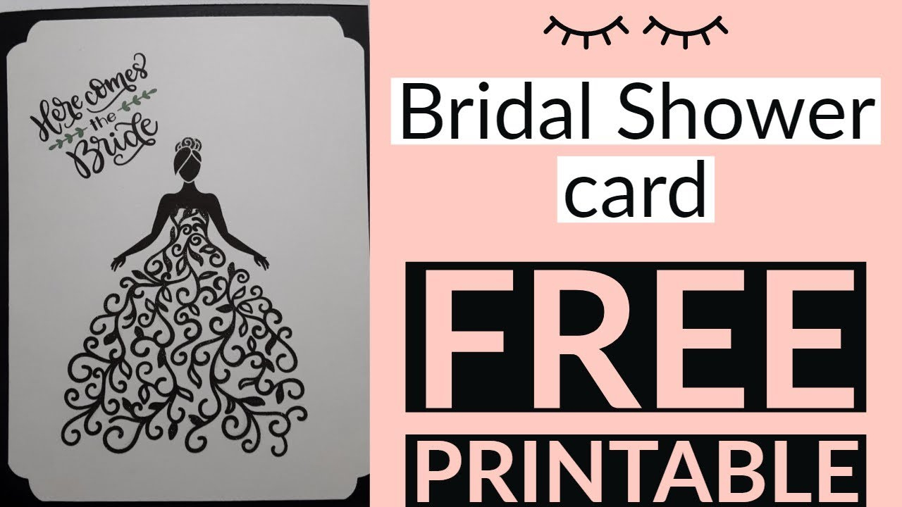 Bridal Shower Card And Free Printable inside Free Printable Bridal Shower Cards