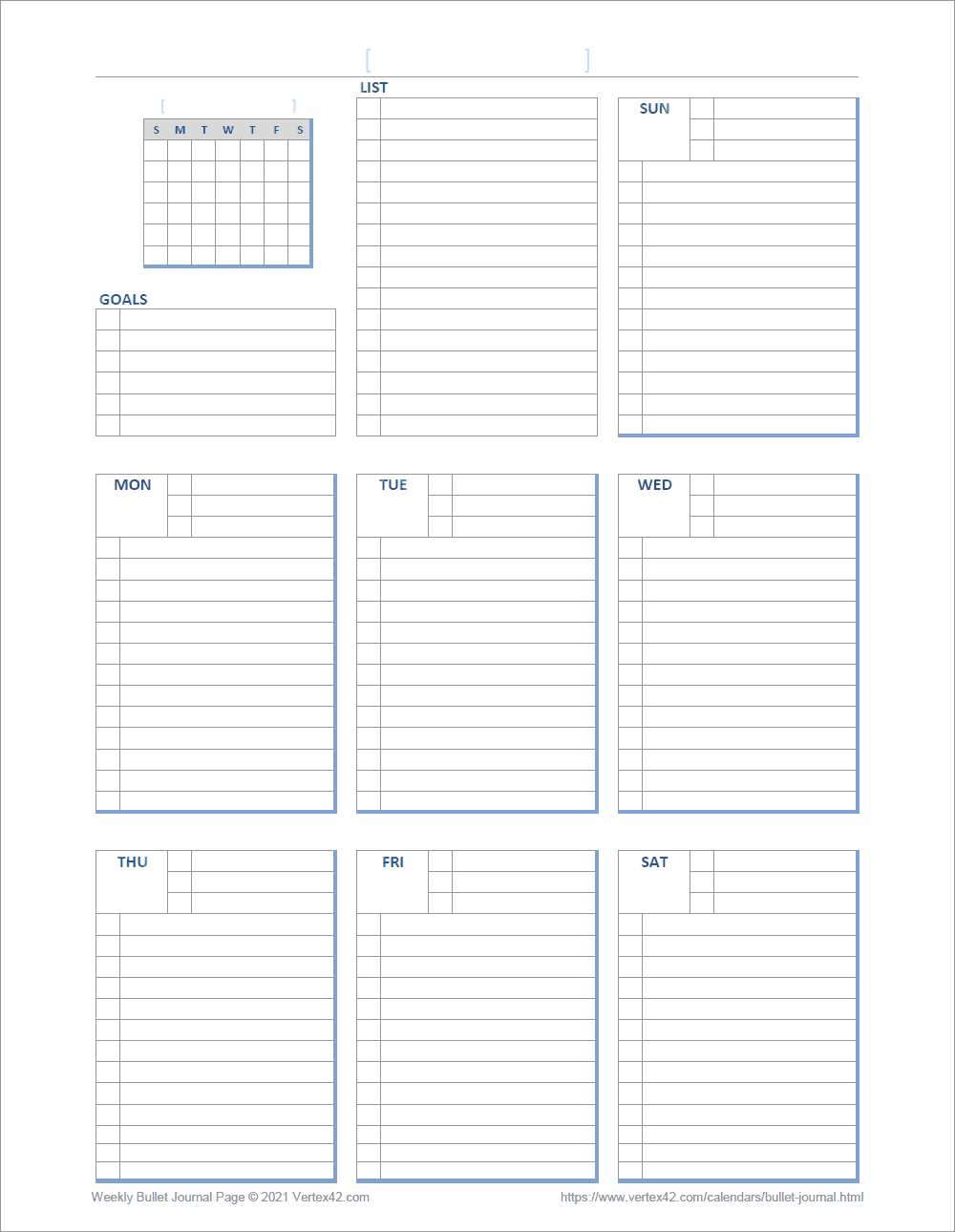 Bullet Journal Templates For Excel And Pdf with regard to Free Bullet Journal Printables 2025