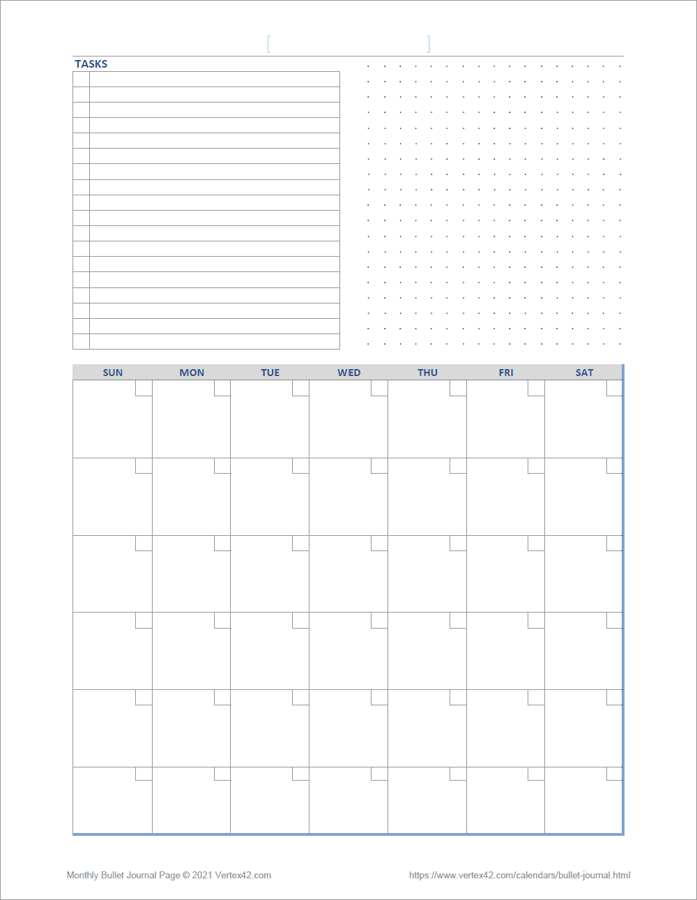 Bullet Journal Templates For Excel And Pdf within Free Bullet Journal Printables 2025