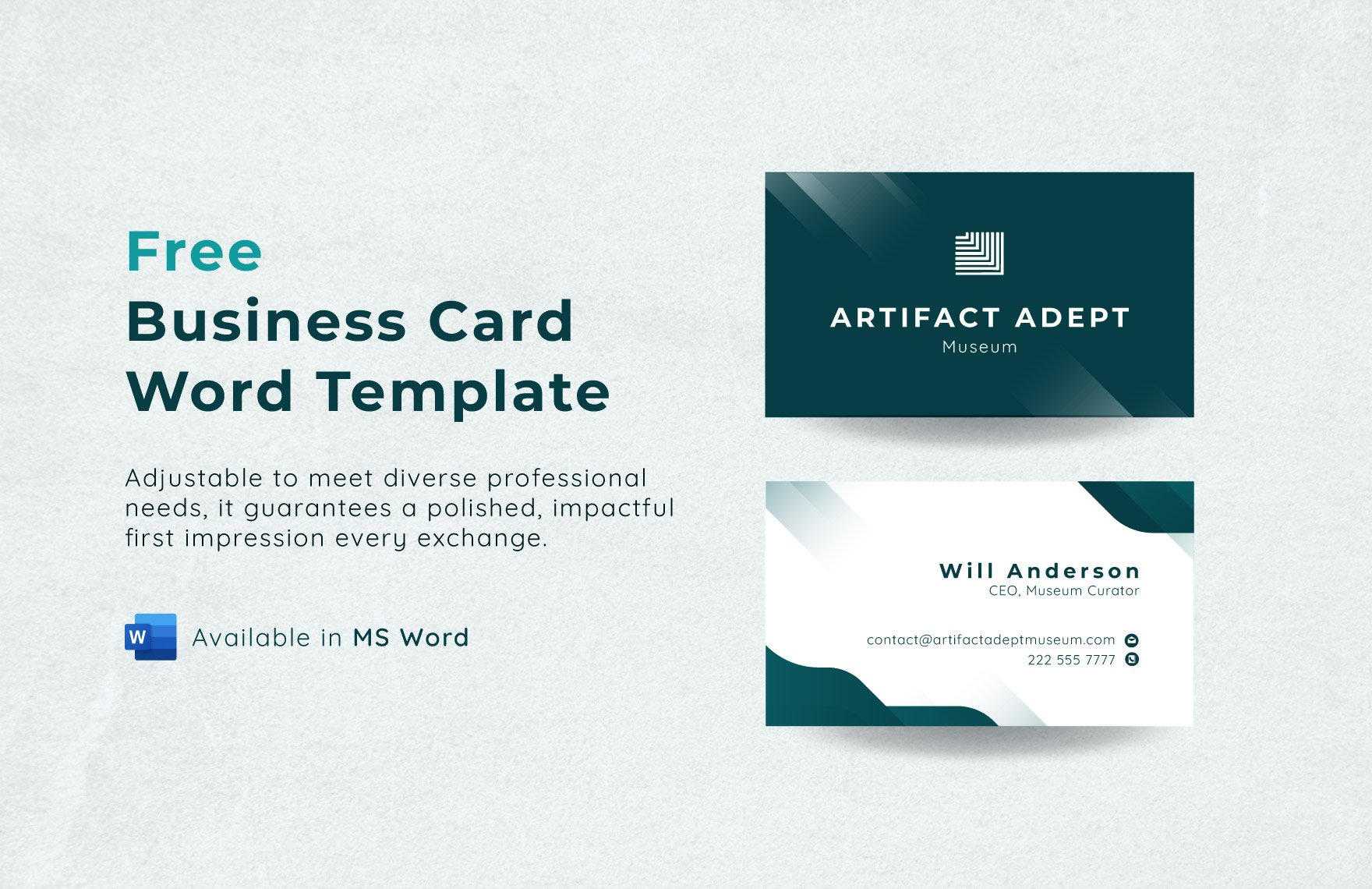 Business Card Template In Word - Free Download | Template throughout Free Printable Business Card Templates for Word