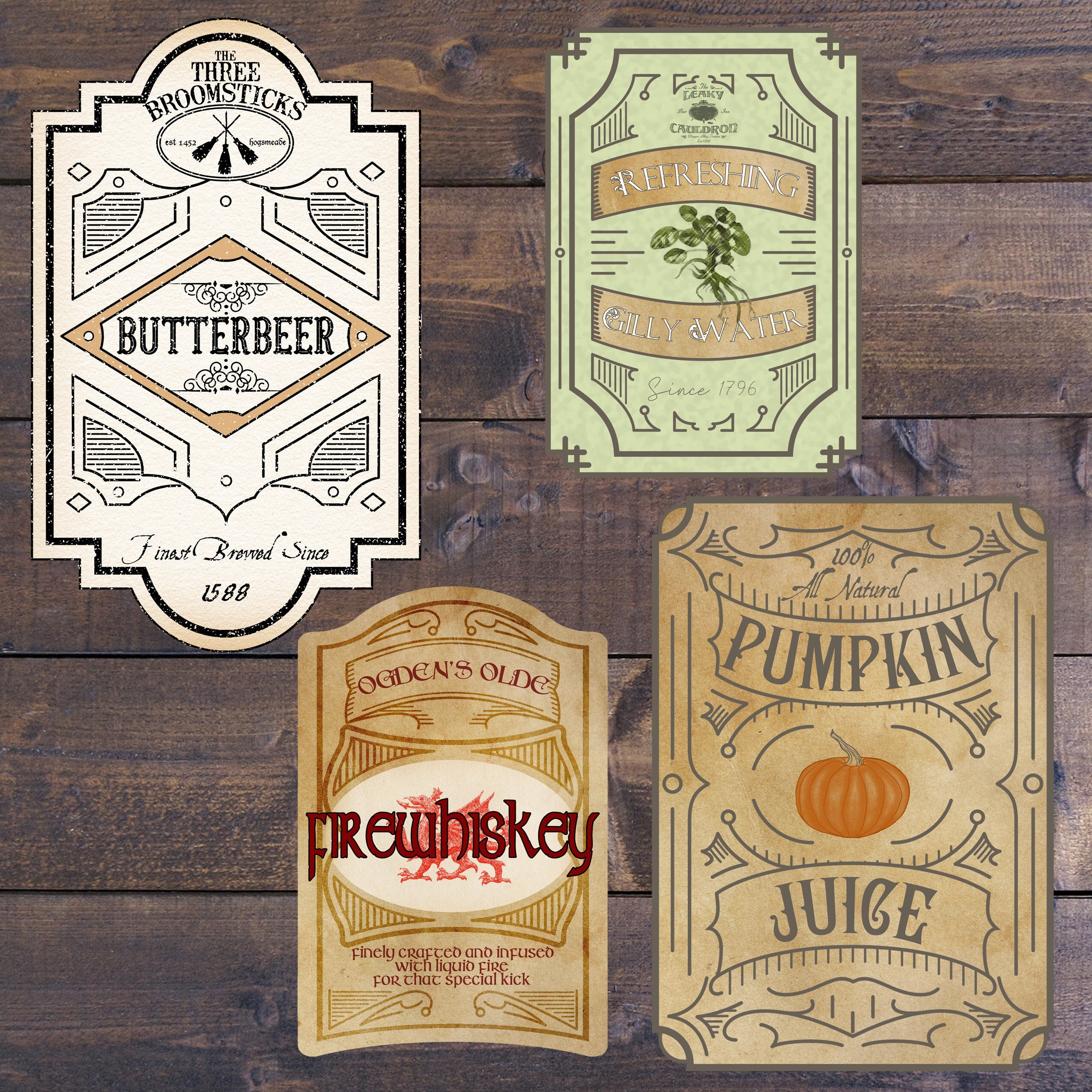 Butterbeer Labels - Etsy with regard to Free Printable Butterbeer Labels