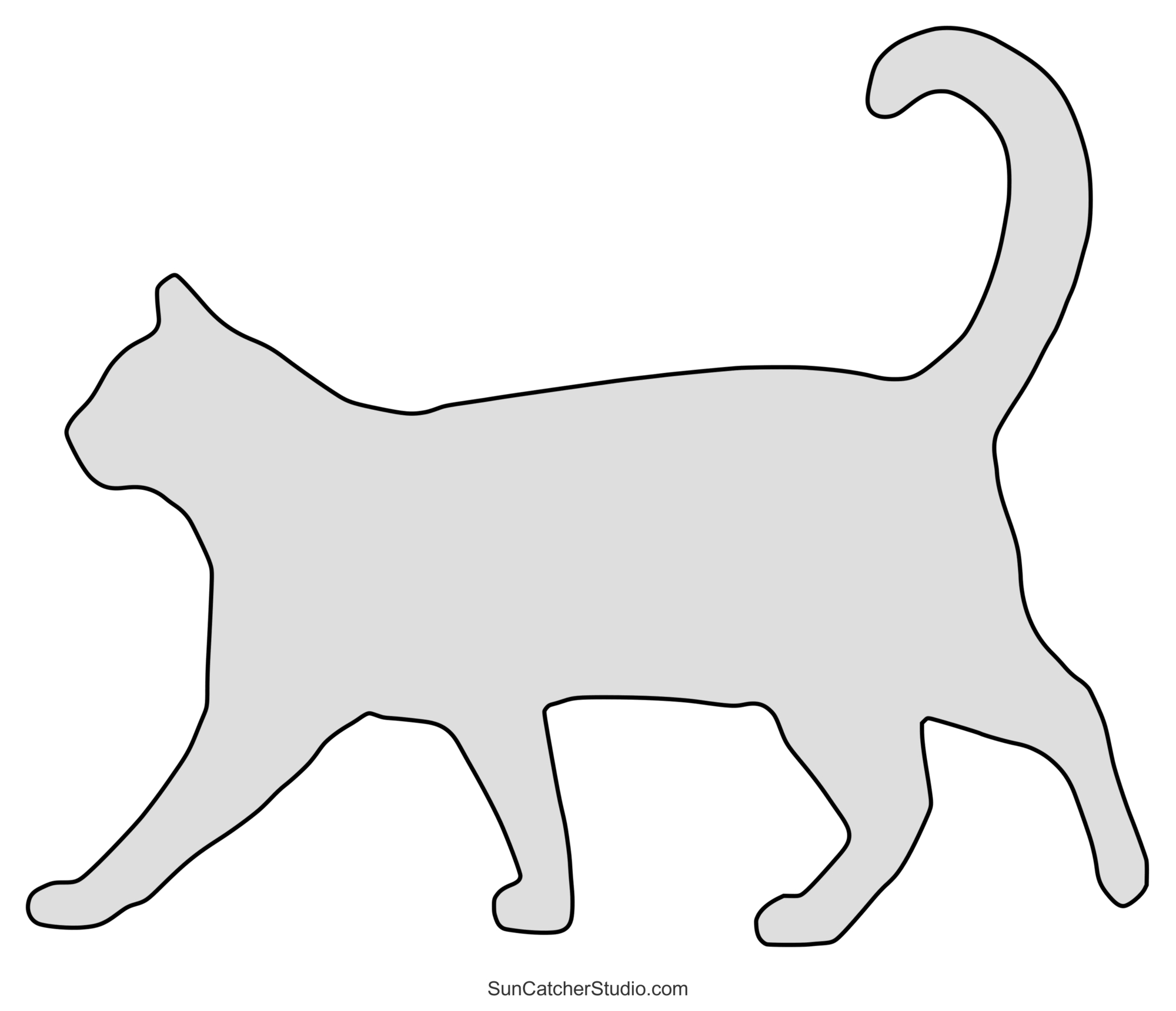 Cat Patterns, Templates, Stencils, Clip Art, And Silhouettes – Diy with Free Printable Cat Silhouette