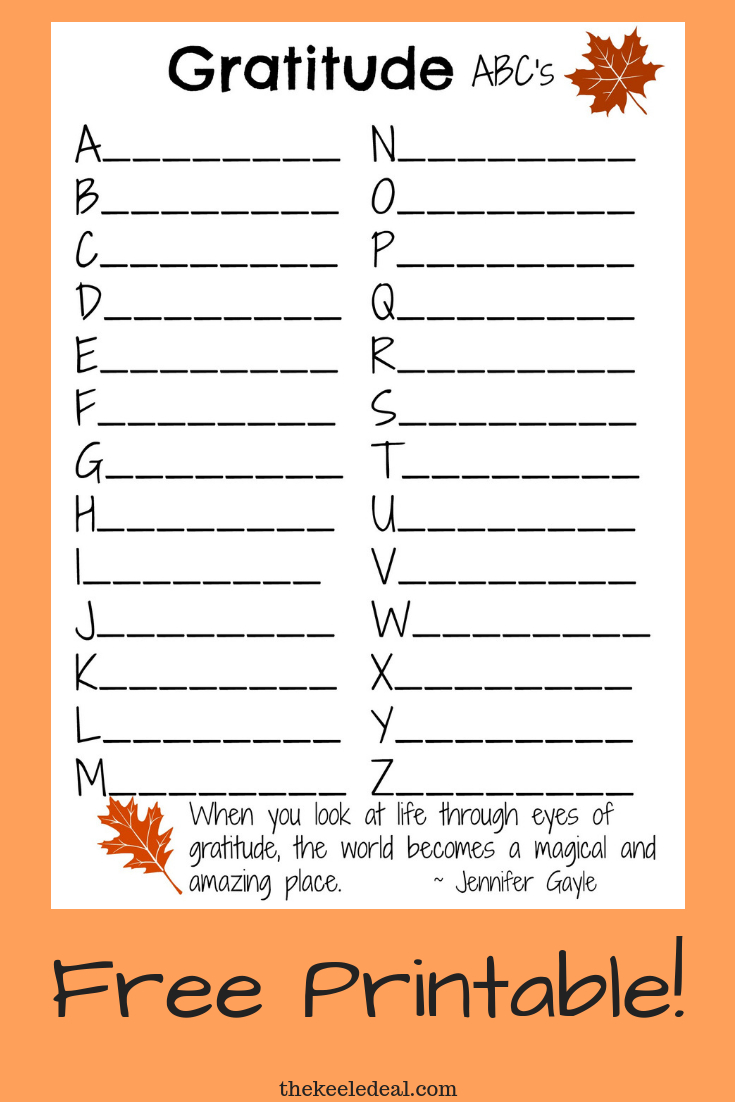 Celebrate Thanksgiving With Fun Activities in Free Printable Gratitude Worksheets