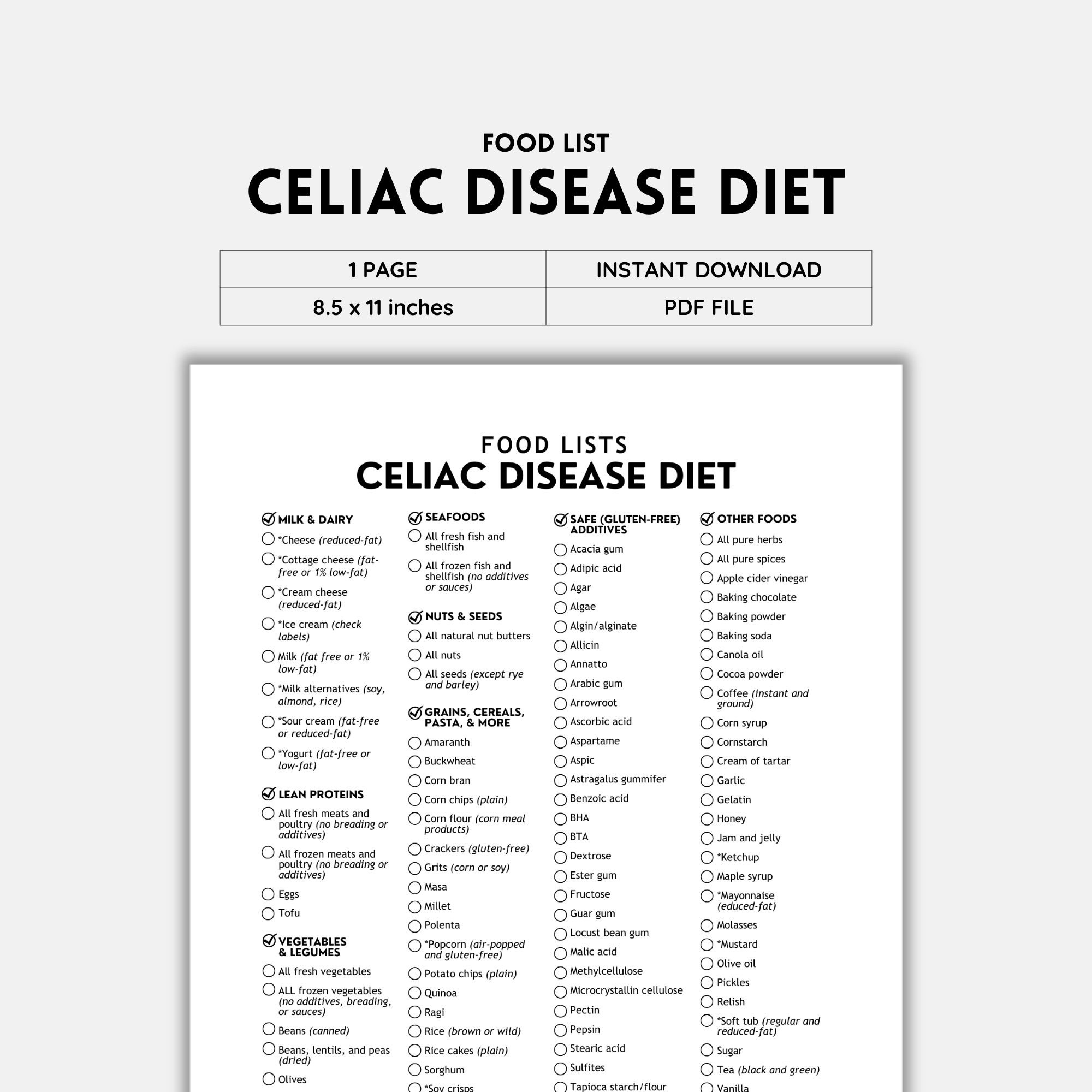 Celiac Disease, Gluten Free, Grocery Lists, Food Lists, Shopping with regard to Gluten Free Food List Printable