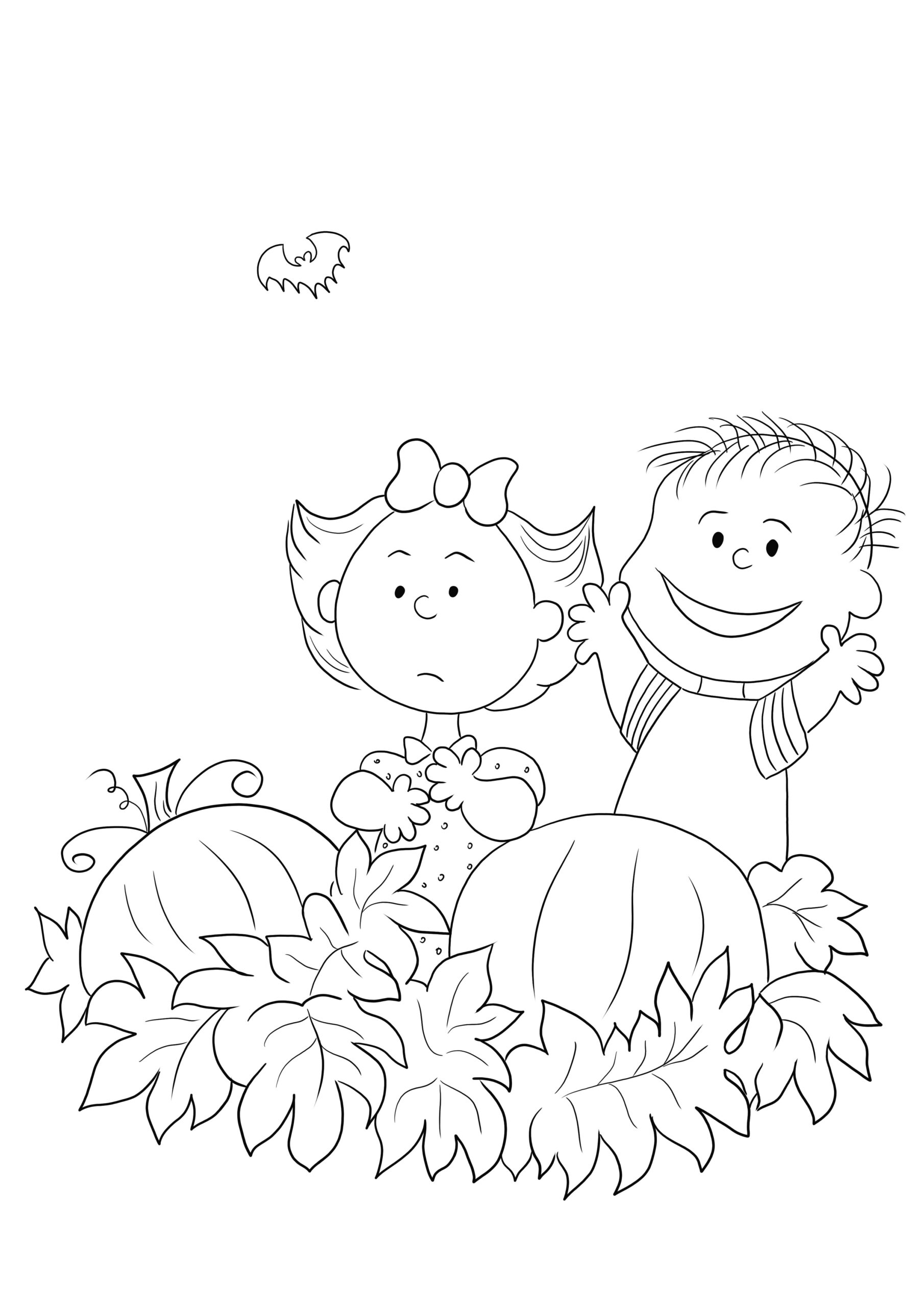 Charlie Brown And His Halloween Pumpkins Free To Download Or Print within Free Printable Charlie Brown Halloween Coloring Pages