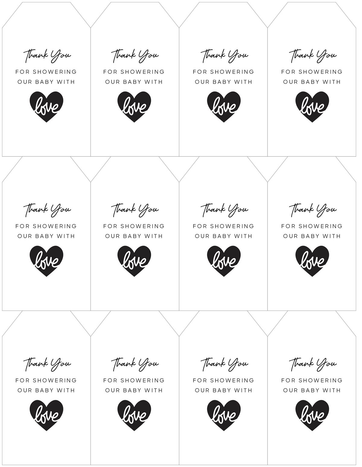 Charming Baby Shower Favor Tags: Free Printable For Your Thank You pertaining to Free Printable Baby Shower Gift Tags