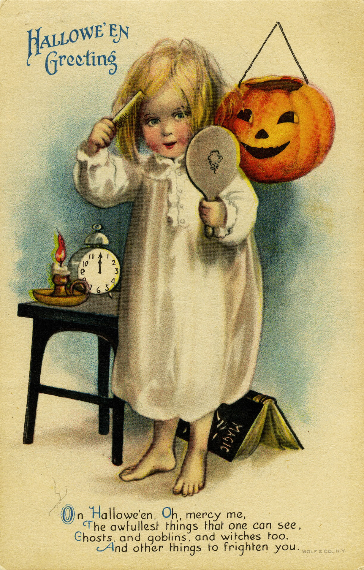 Charming Free Vintage Halloween Postcards To Download - Picture inside Free Printable Vintage Halloween Images