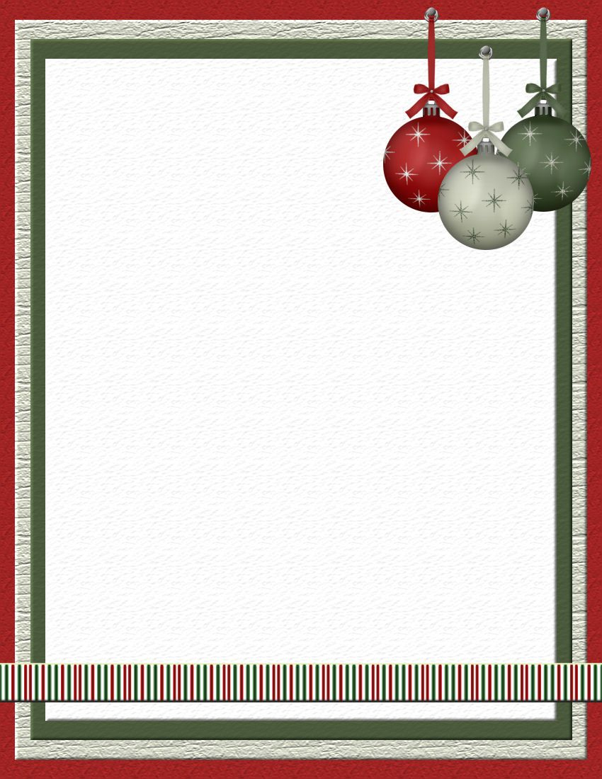 Christmas 3 Free-Stationery Template Downloads | Christmas Letter intended for Free Printable Christmas Letterhead