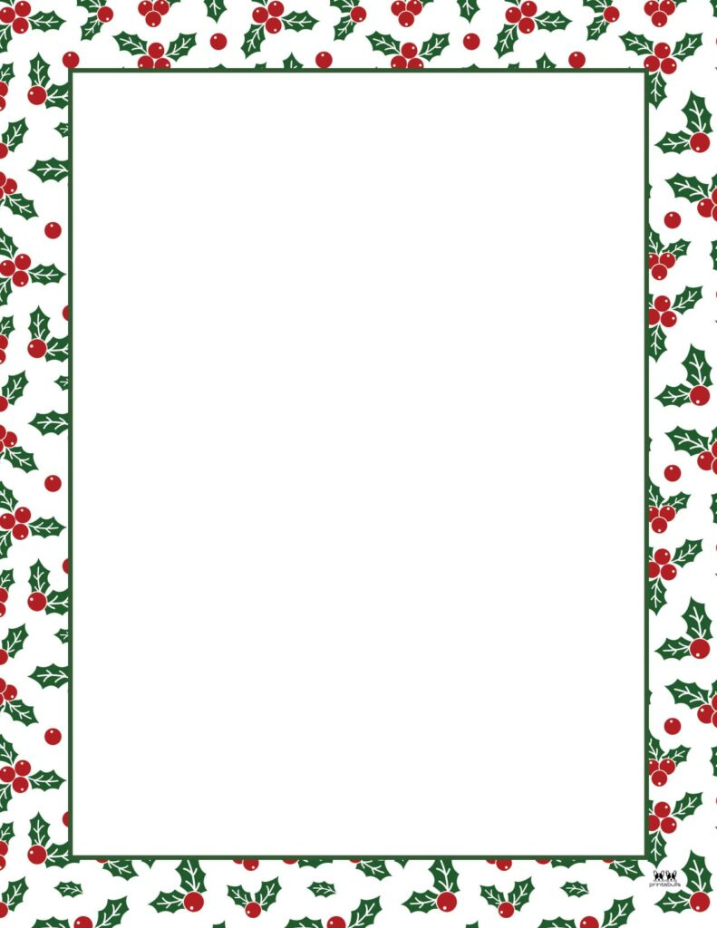 Christmas Borders - 60 Free Printable Borders | Printabulls for Free Printable Christmas Border Paper