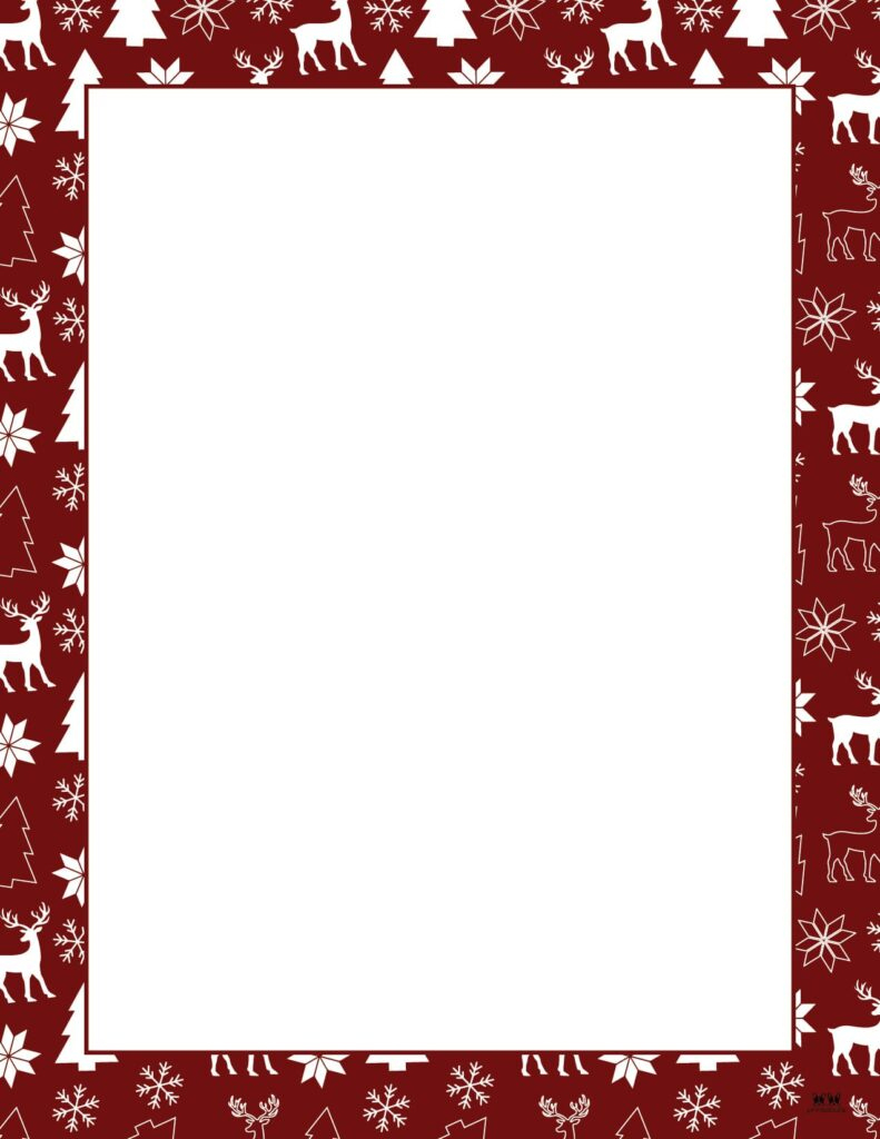 Christmas Borders - 60 Free Printable Borders | Printabulls regarding Free Printable Christmas Frames And Borders