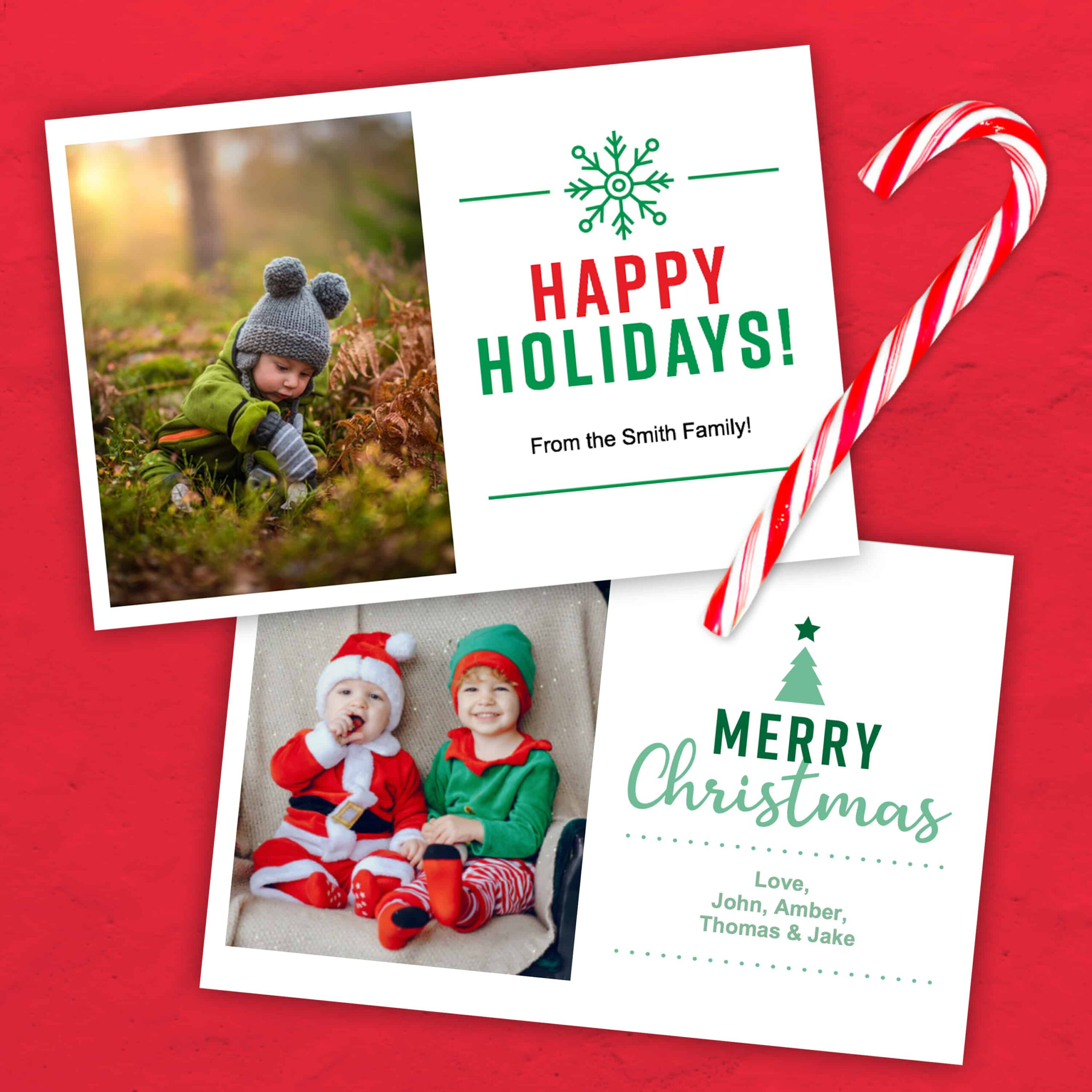 Christmas Card Template (4×6) - Free Printable Download within Free Printable Photo Cards 4x6