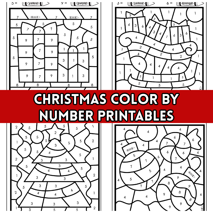 Christmas Colornumber Printables - Crafty Morning for Free Printable Christmas Color By Number Coloring Pages