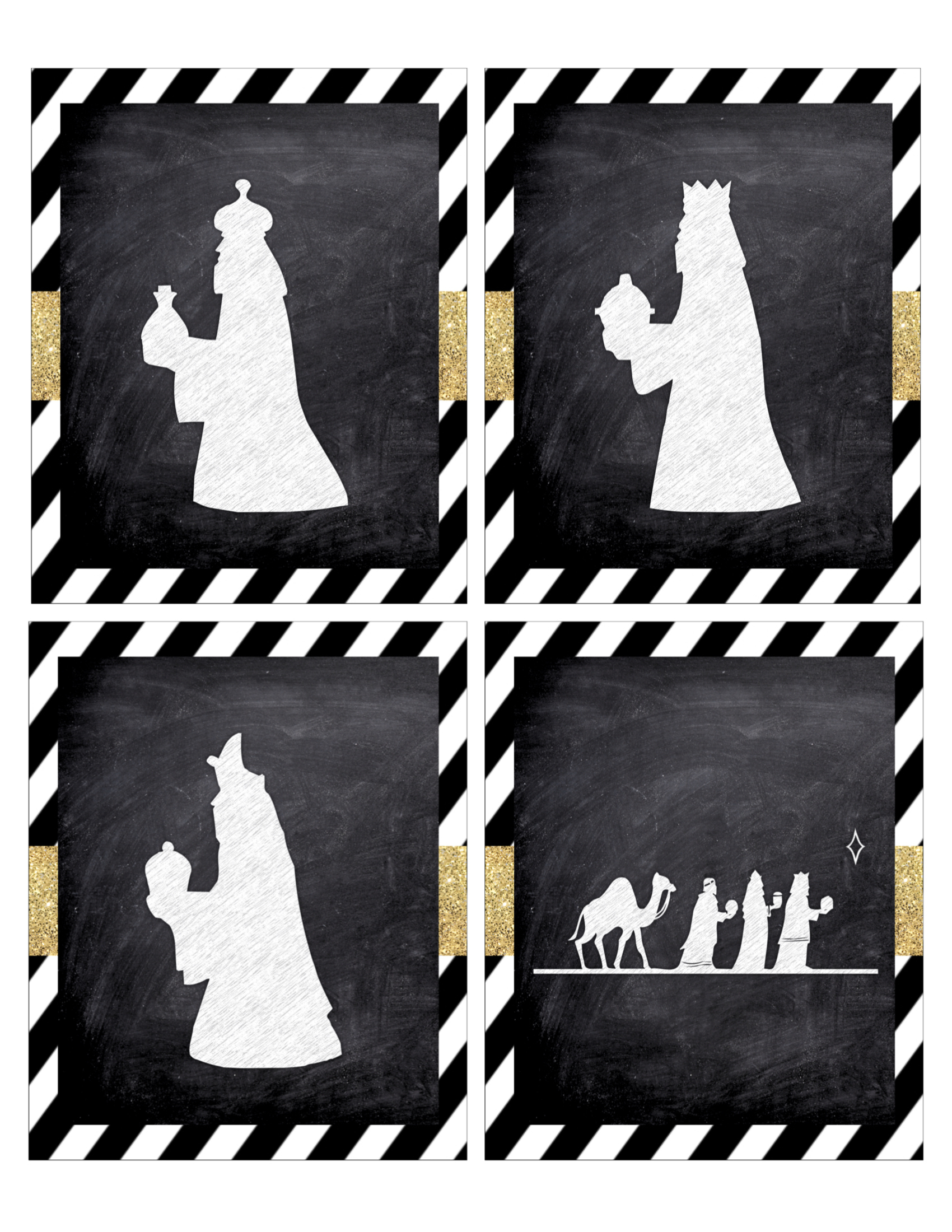 Christmas Nativity Banner Free Printable - Paper Trail Design within Free Printable Nativity Silhouette