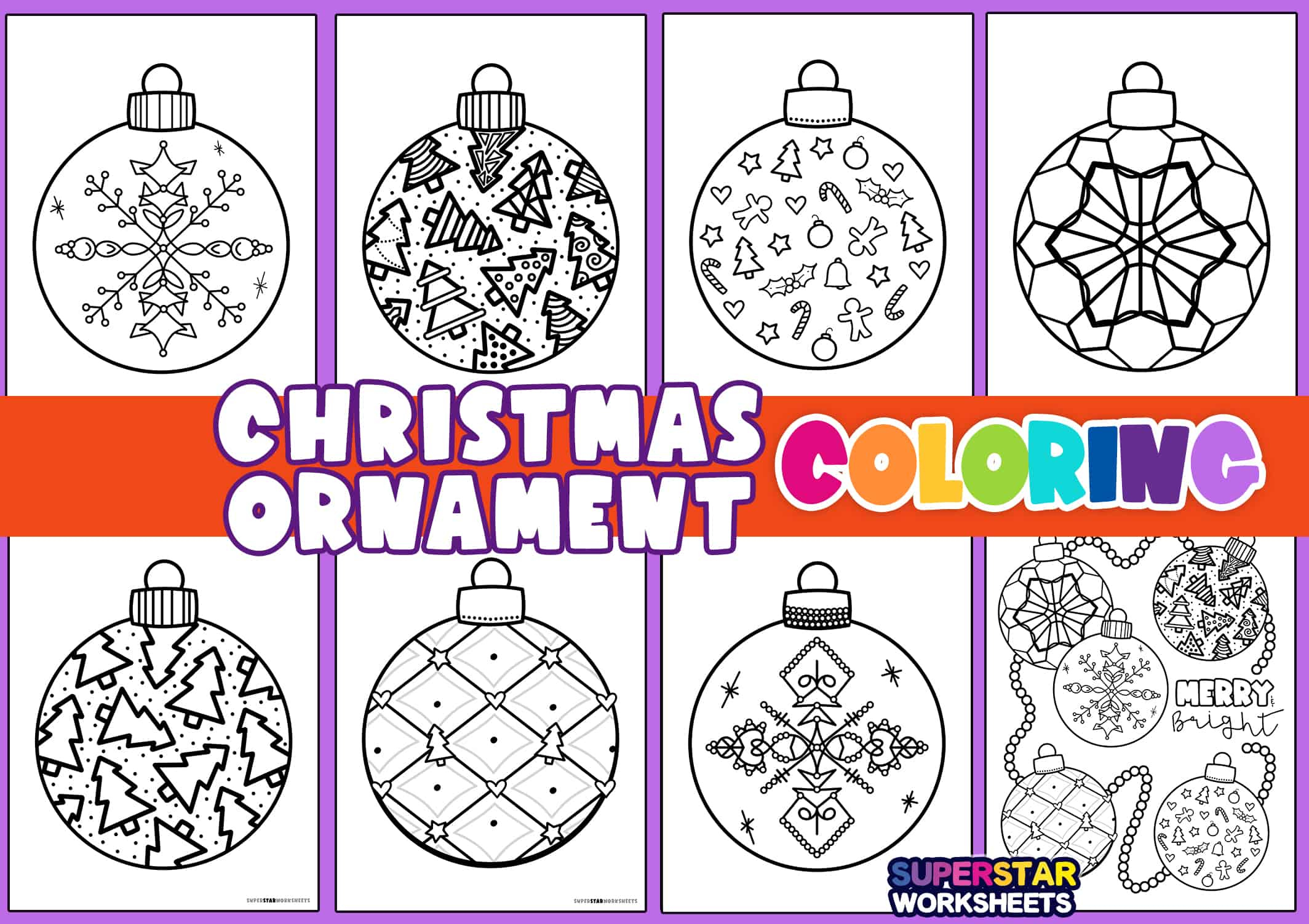 Christmas Ornament Coloring Page - Superstar Worksheets inside Free Printable Christmas Ornament Coloring Pages