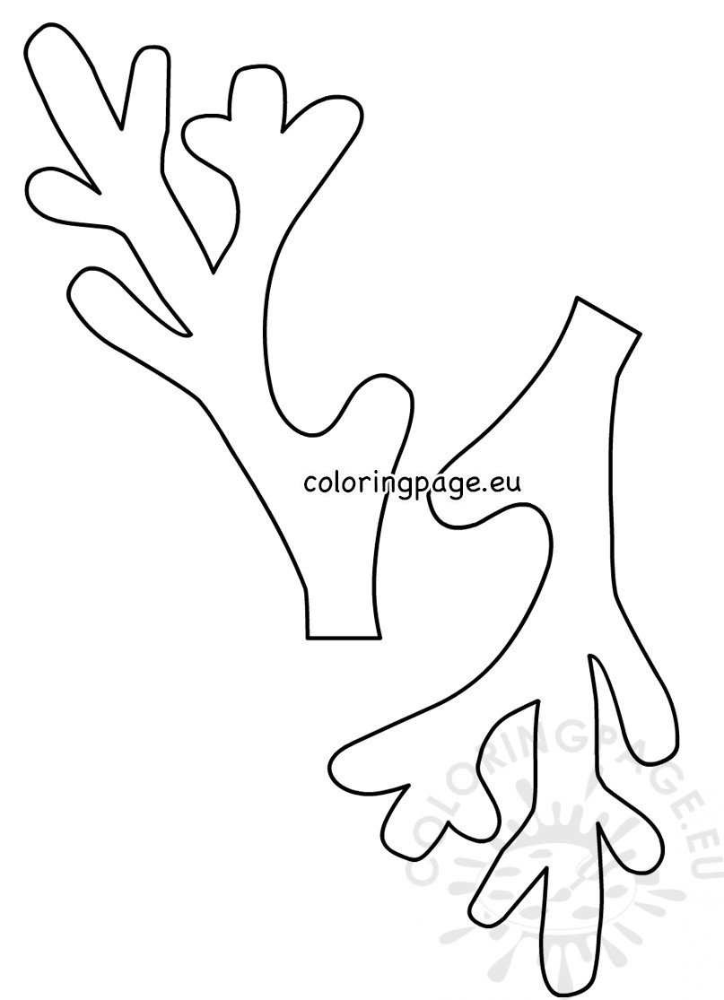 Christmas Reindeer Antlers Template – Coloring Page | Christmas pertaining to Reindeer Antlers Template Free Printable