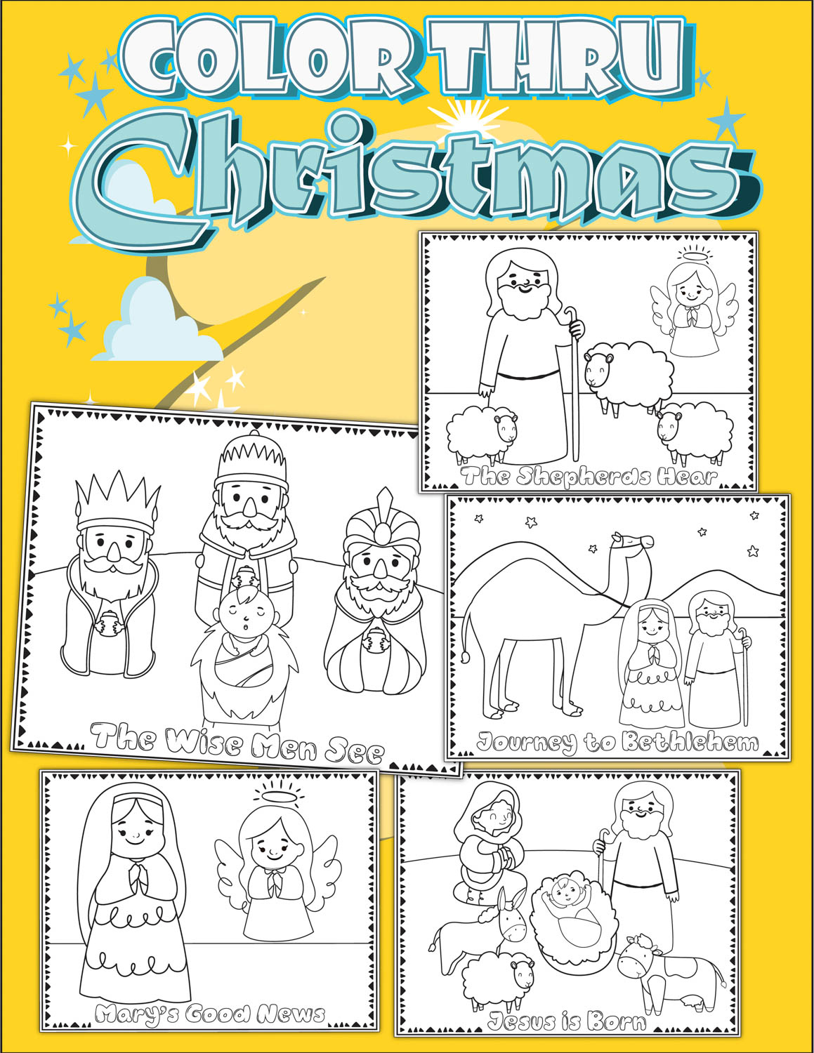 Christmas Story Coloring Pages - (Nativity) - Kids Activity Zone in Free Printable Christmas Story Coloring Pages