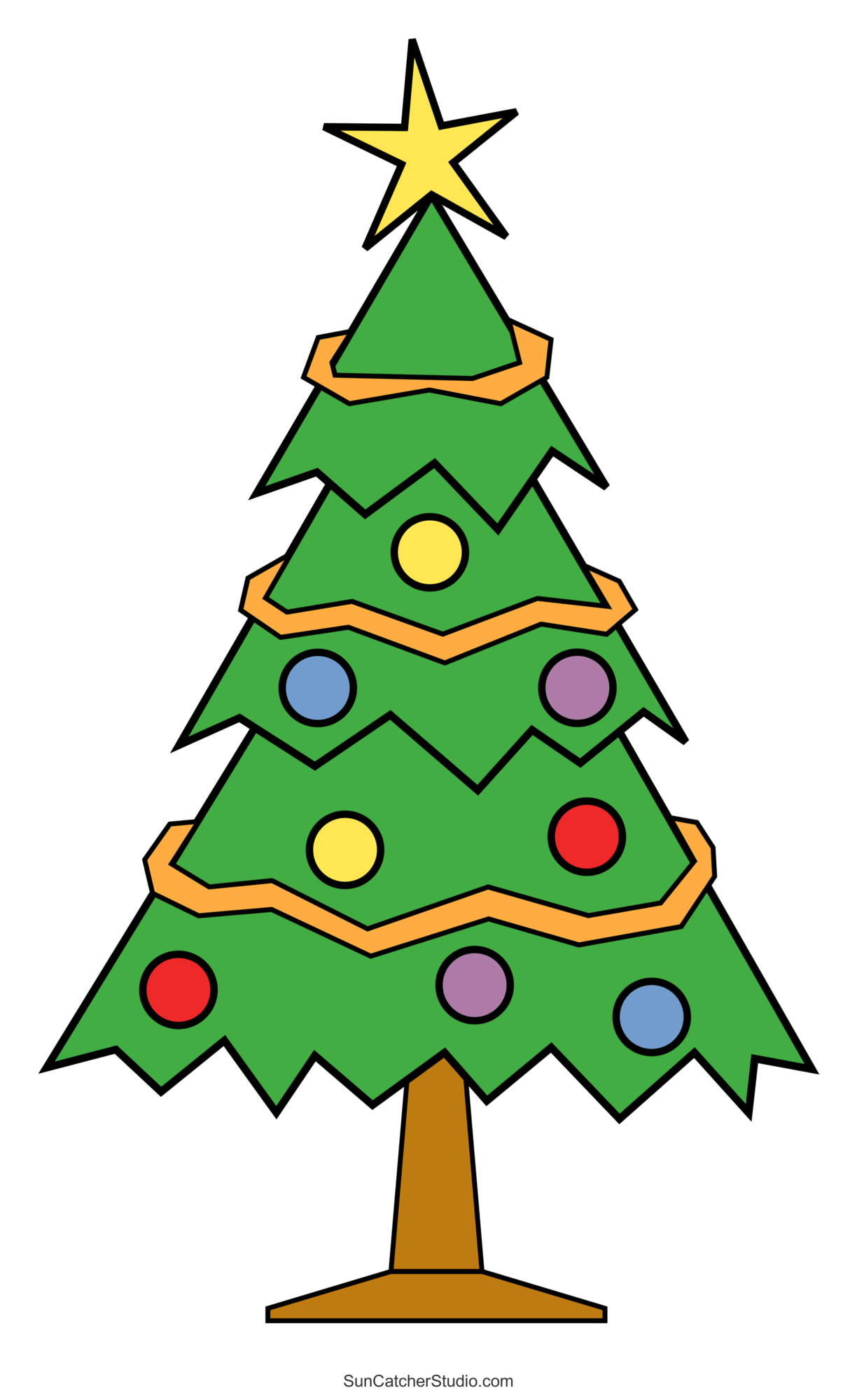 Christmas Tree Templates And Stencils (Free Printable Patterns pertaining to Free Printable Christmas Tree Images