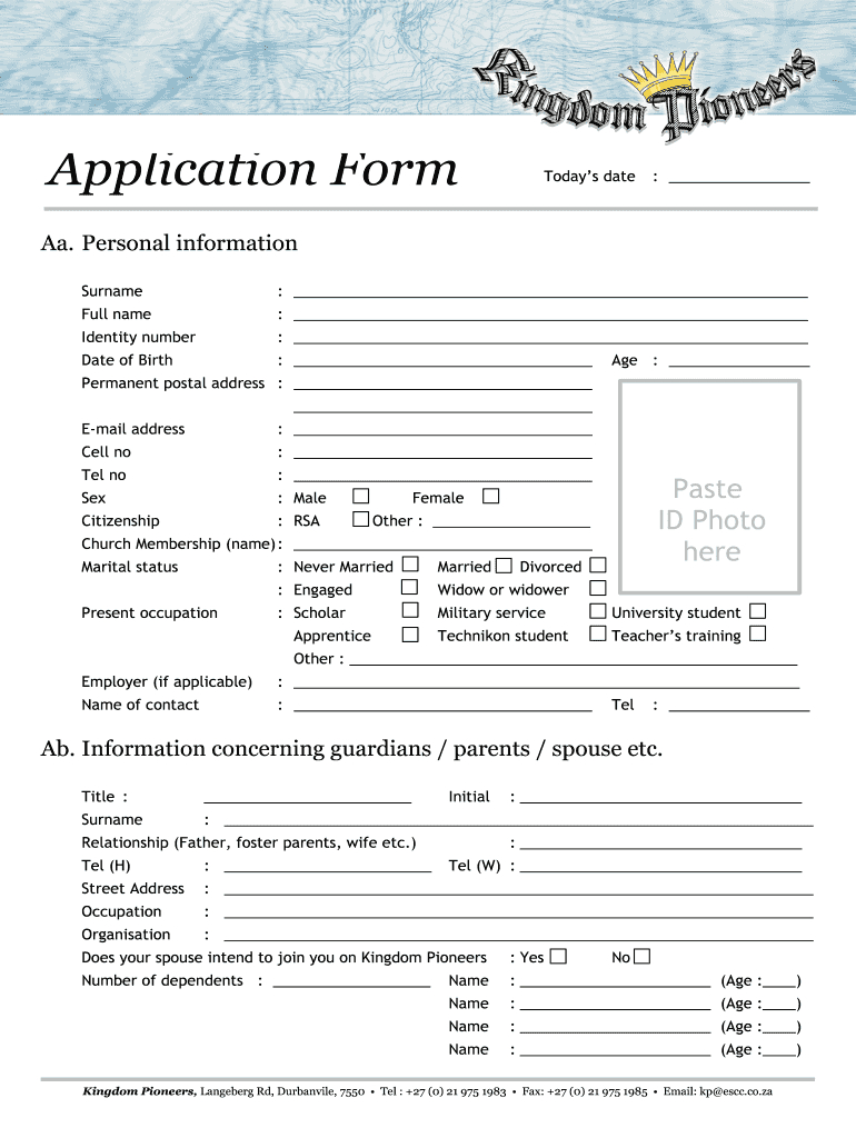 Church Membership Form - Fill Online, Printable, Fillable, Blank for Free Printable Membership Forms