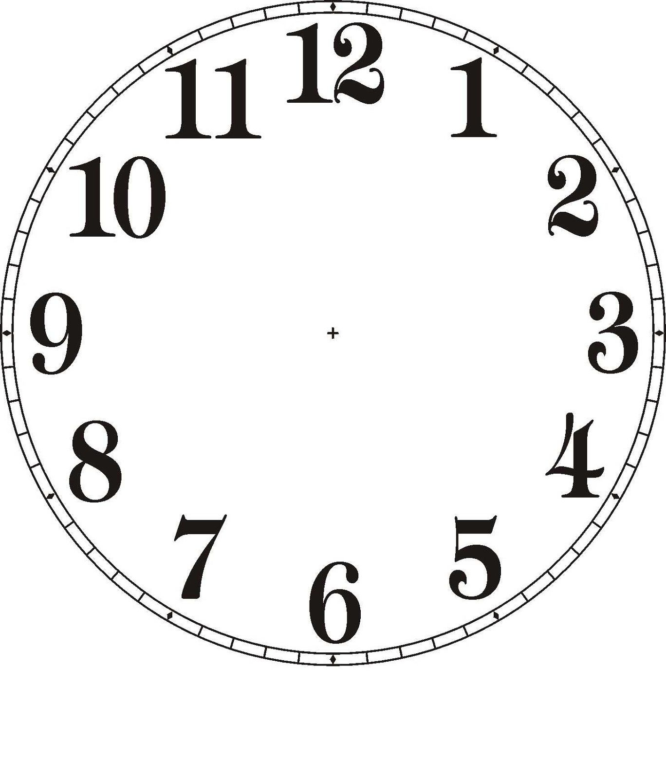 Clock Face Printable For Media Reading Clock | Циферблат for Free Printable Clock Faces