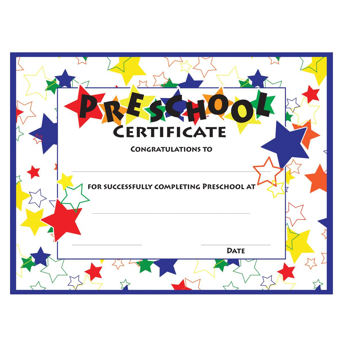 Color Craze Stars Preschool Certificates, 30/Pkg | Graduation inside Free Printable Preschool Diplomas