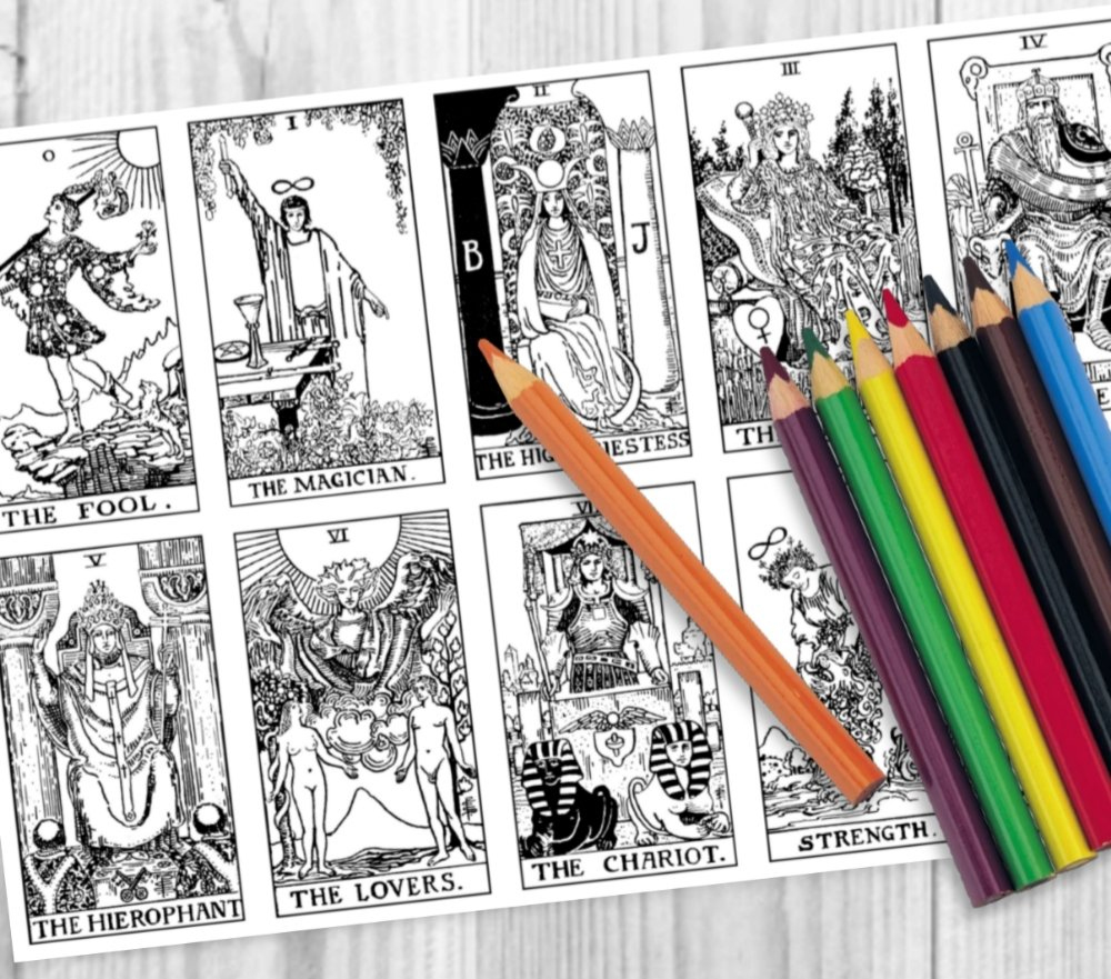 Color Your Own Tarot Deck With These Printable Tarot Cards with Free Printable Color Your Own Cards