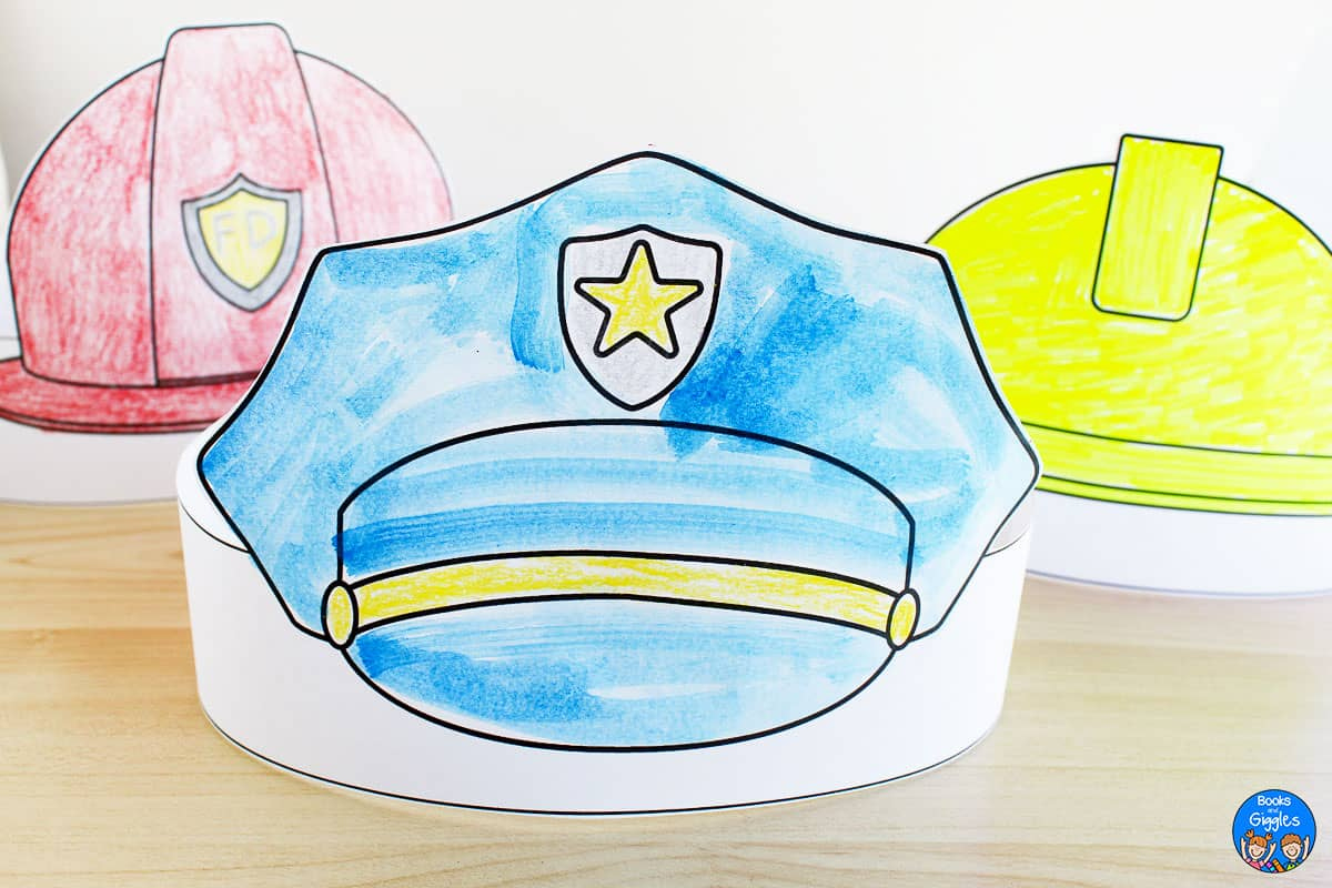 Community Helper Hats {Free Printable} inside Free Printable Police Hat