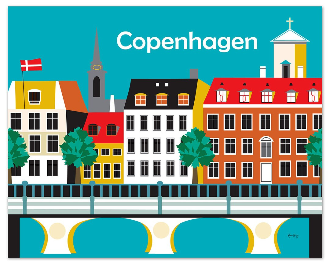 Copenhagen Denmark Print, Nyahvn Skyline, Copenhagen Wall Art inside Free Printable Copenhagen Coupons