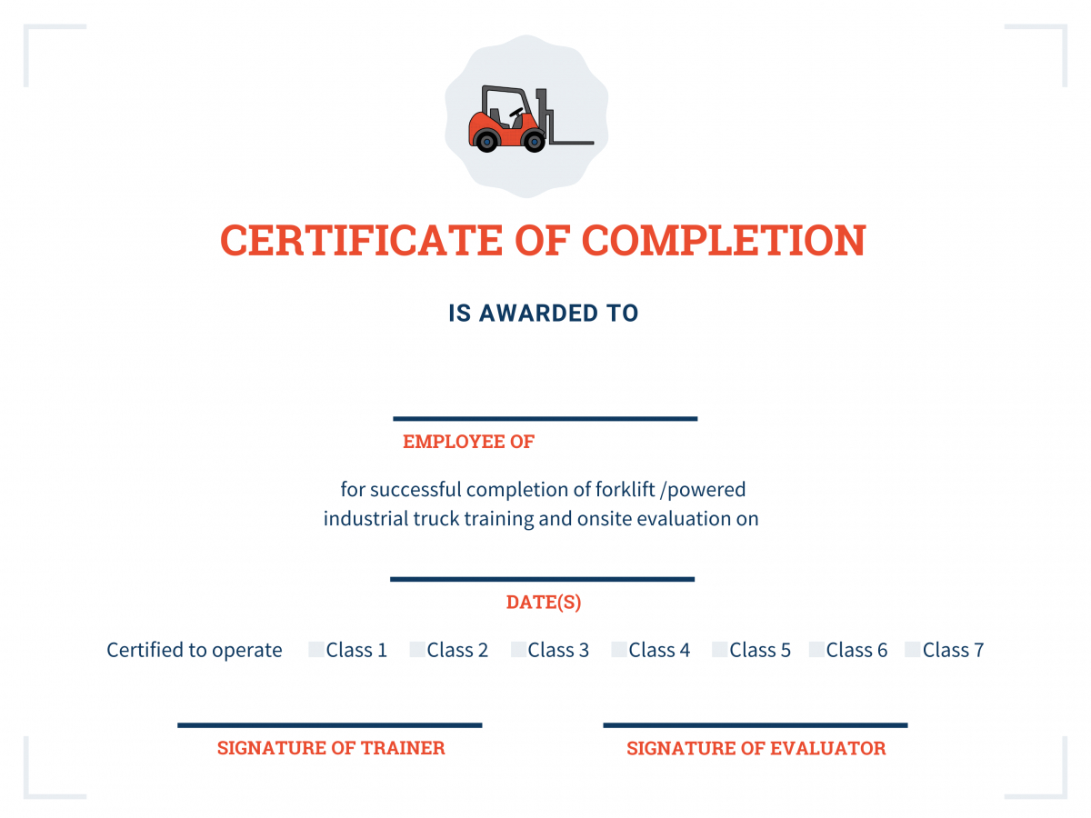 Copy Of Agriculture Training Requirements regarding Free Printable Forklift License Template