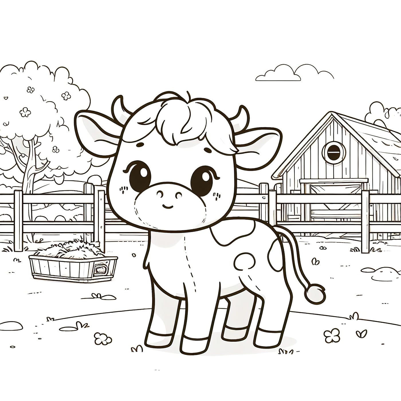 Cow Coloring Pages For Kids. Cow Coloring Pages For Kids Provide A regarding Coloring Pages Of Cows Free Printable