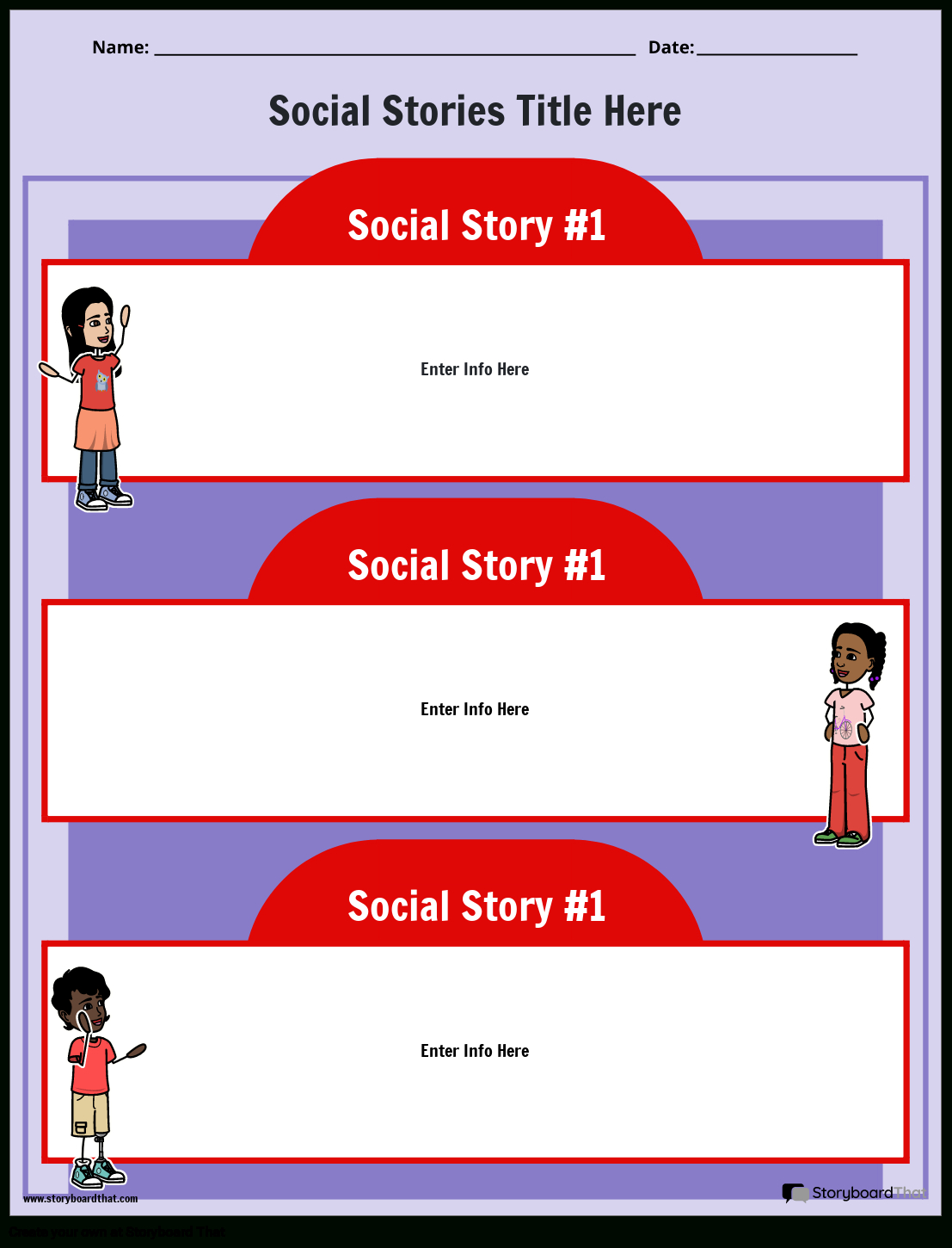 Create Custom Social Stories Templates | Free And Printable with Free Printable Social Stories Worksheets