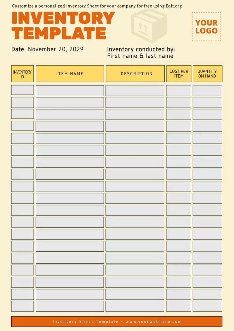 Create Free Inventory Tracking Spreadsheets within Free Printable Inventory Sheets