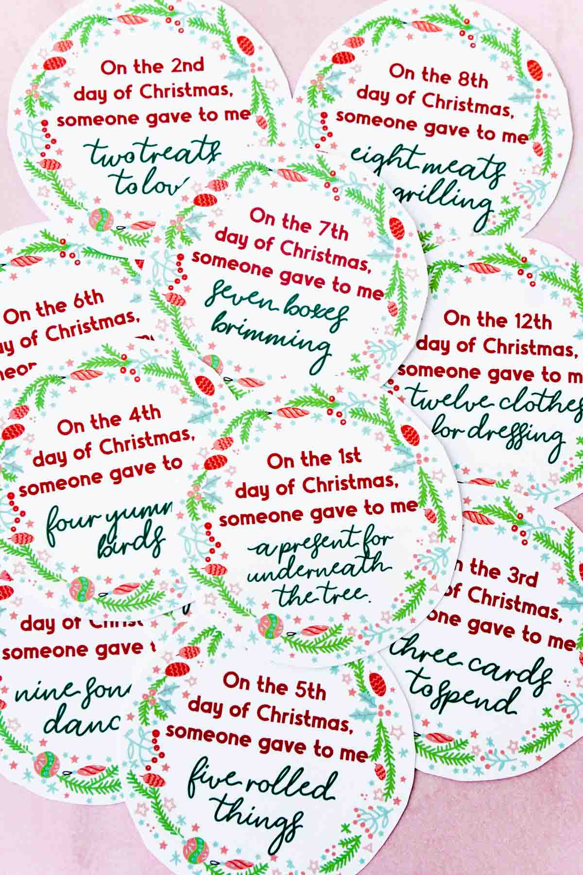 Creative 12 Days Of Christmas Gifts &amp;amp; Free Gift Tags - Play Party Plan with regard to Free Printable 12 Days Of Christmas Gift Tags