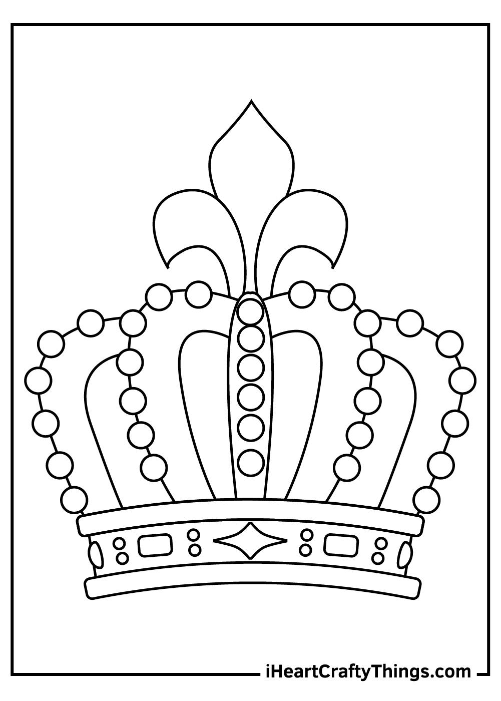 Crown Coloring Pages (100% Free Printables) in Free Printable Crown