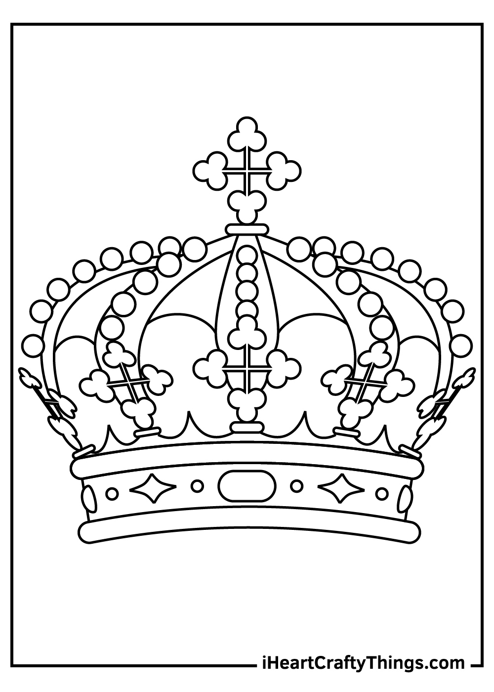 Crown Coloring Pages (100% Free Printables) inside Free Printable Crown