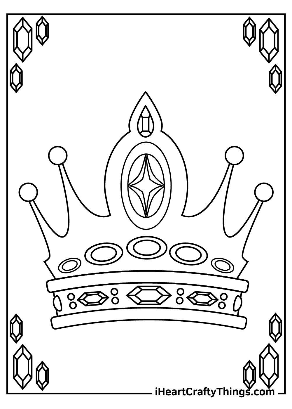 Crown Coloring Pages (100% Free Printables) inside Free Printable King Crown Template