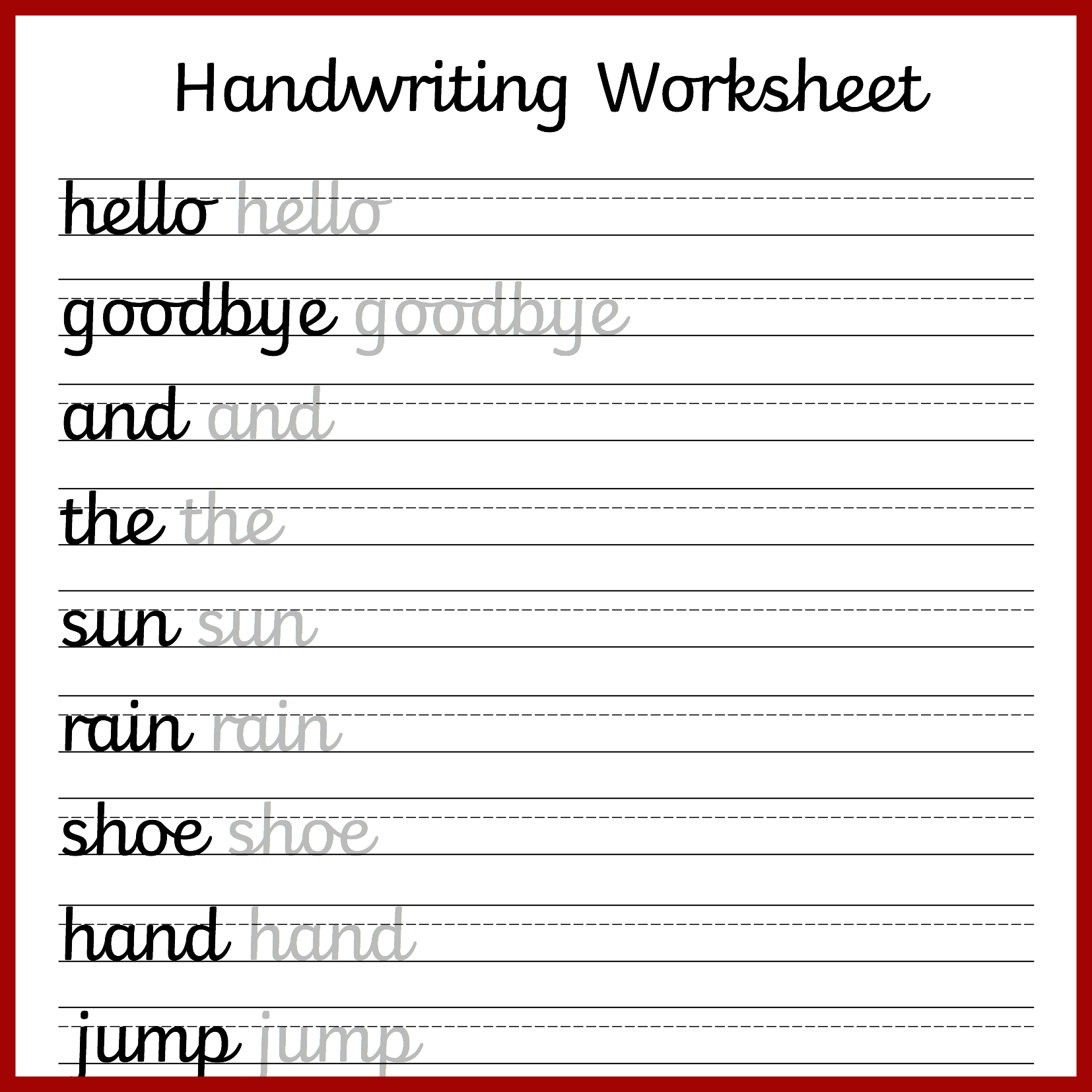 Cursive Handwriting Worksheets – Free Printable! | Mama Geek for Free Printable Writing Sheets