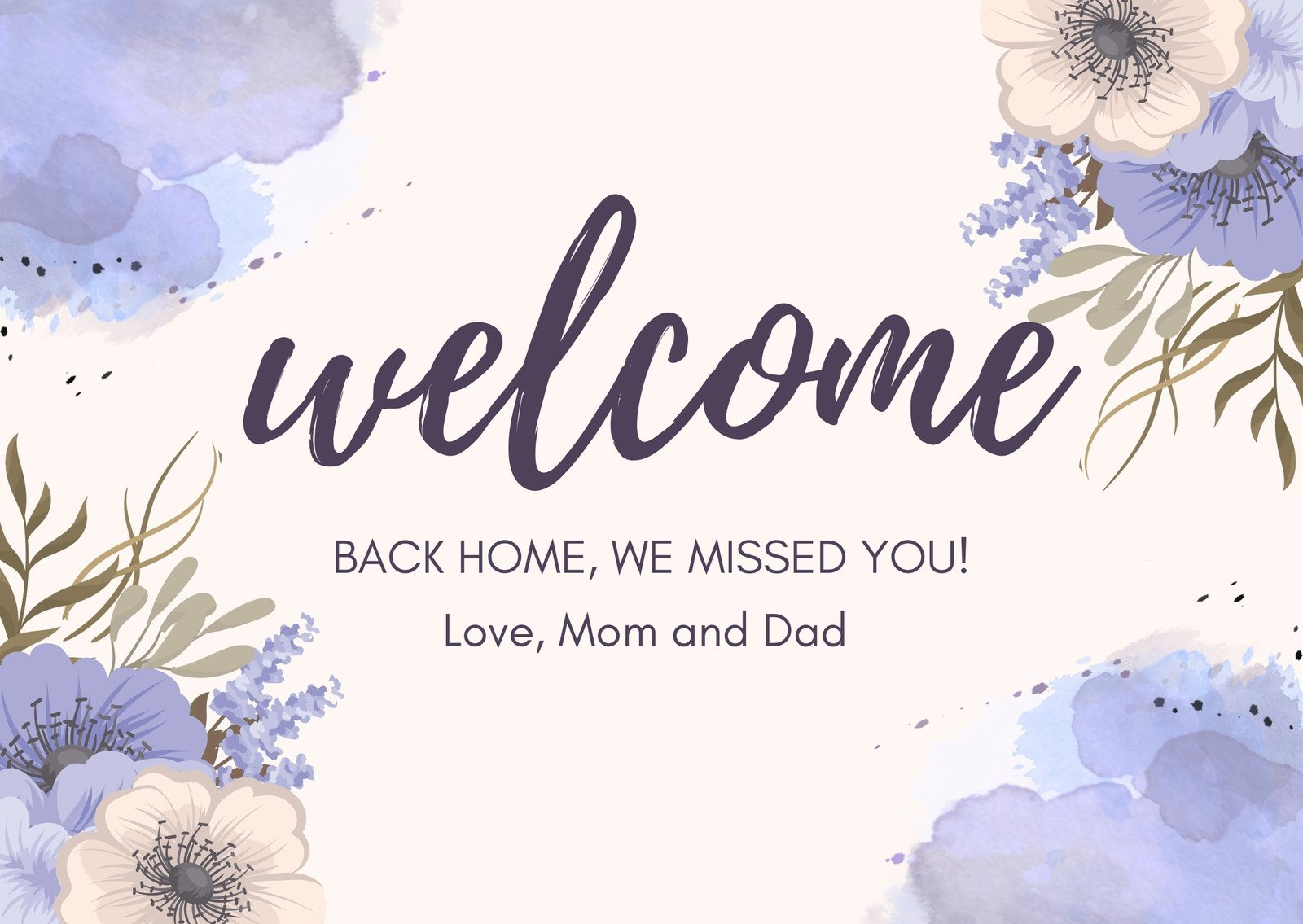 Customize 568+ Welcome Cards Templates Online - Canva with regard to Welcome Home Cards Free Printable