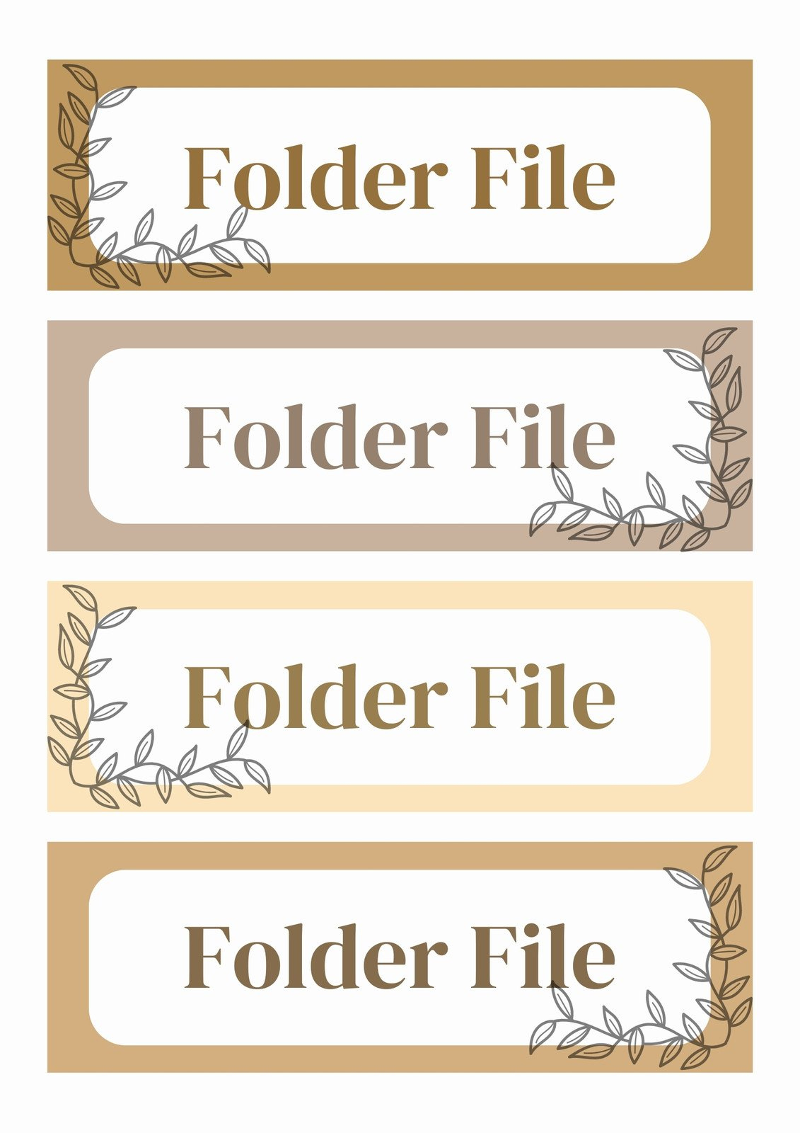 Customize 574+ Folder Labels Templates Online - Canva for Free Printable File Labels