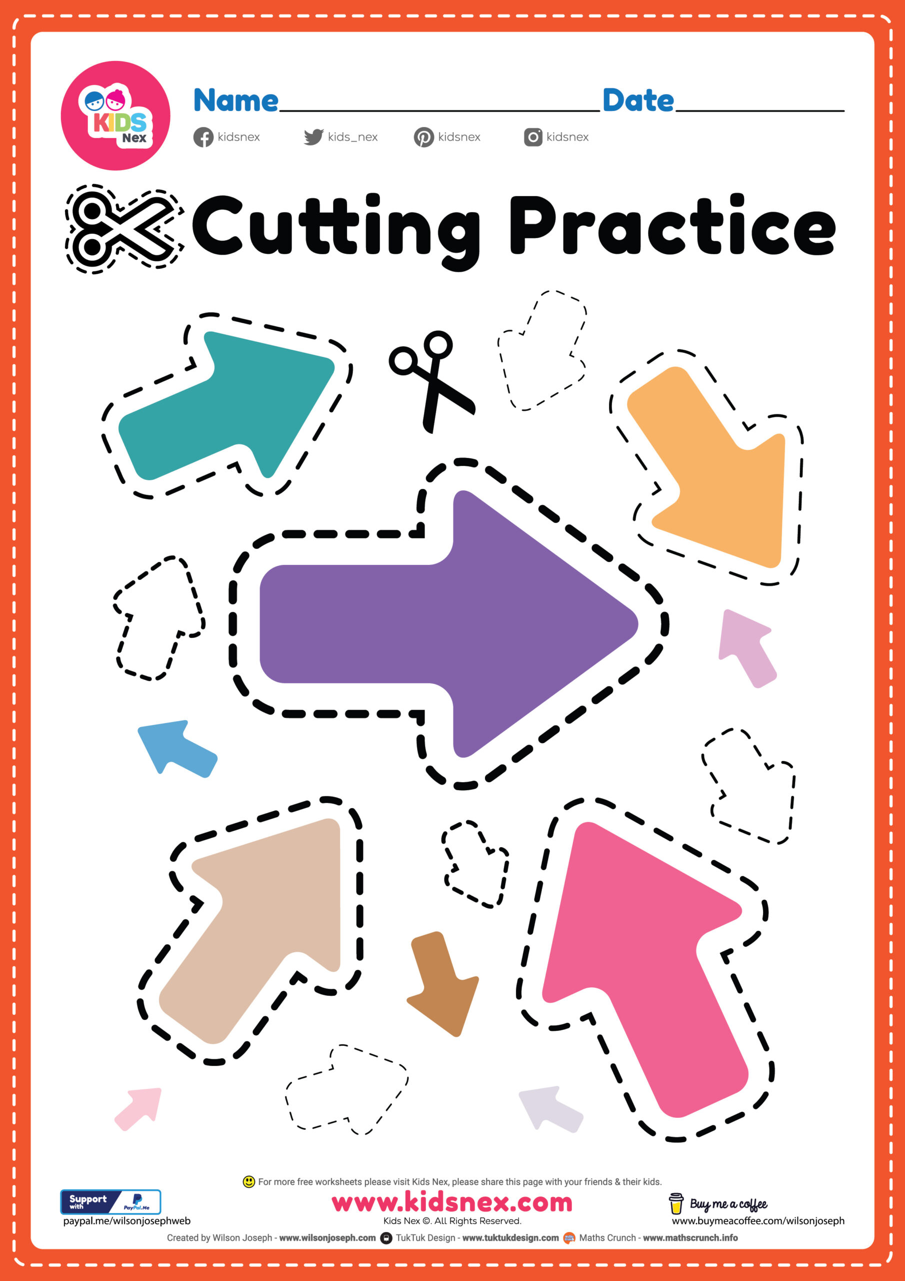 Cutting Activities For Fine Motor Skills Free Printable Pdf intended for Free Printable Fine Motor Skills Worksheets