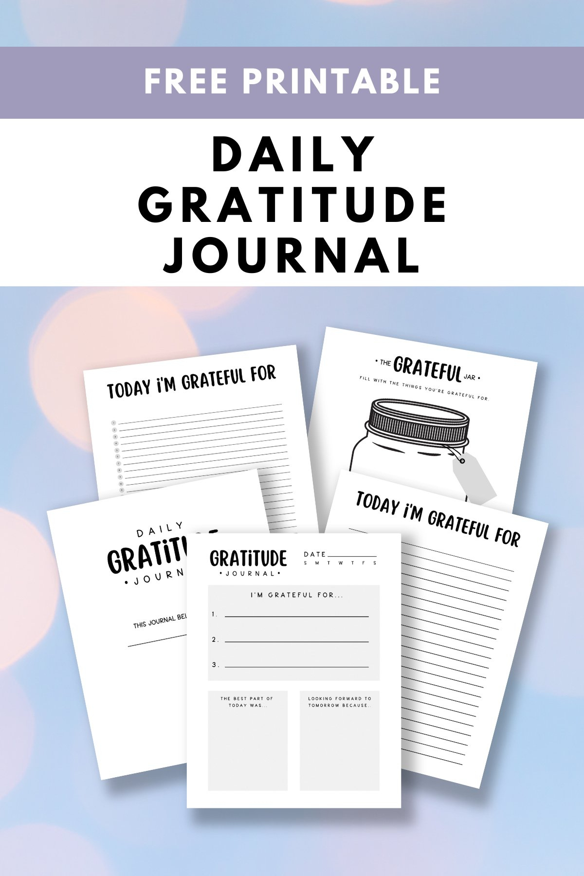 Daily Gratitude Journal - Free Printable — Gathering Beauty intended for Free Printable Gratitude Journal