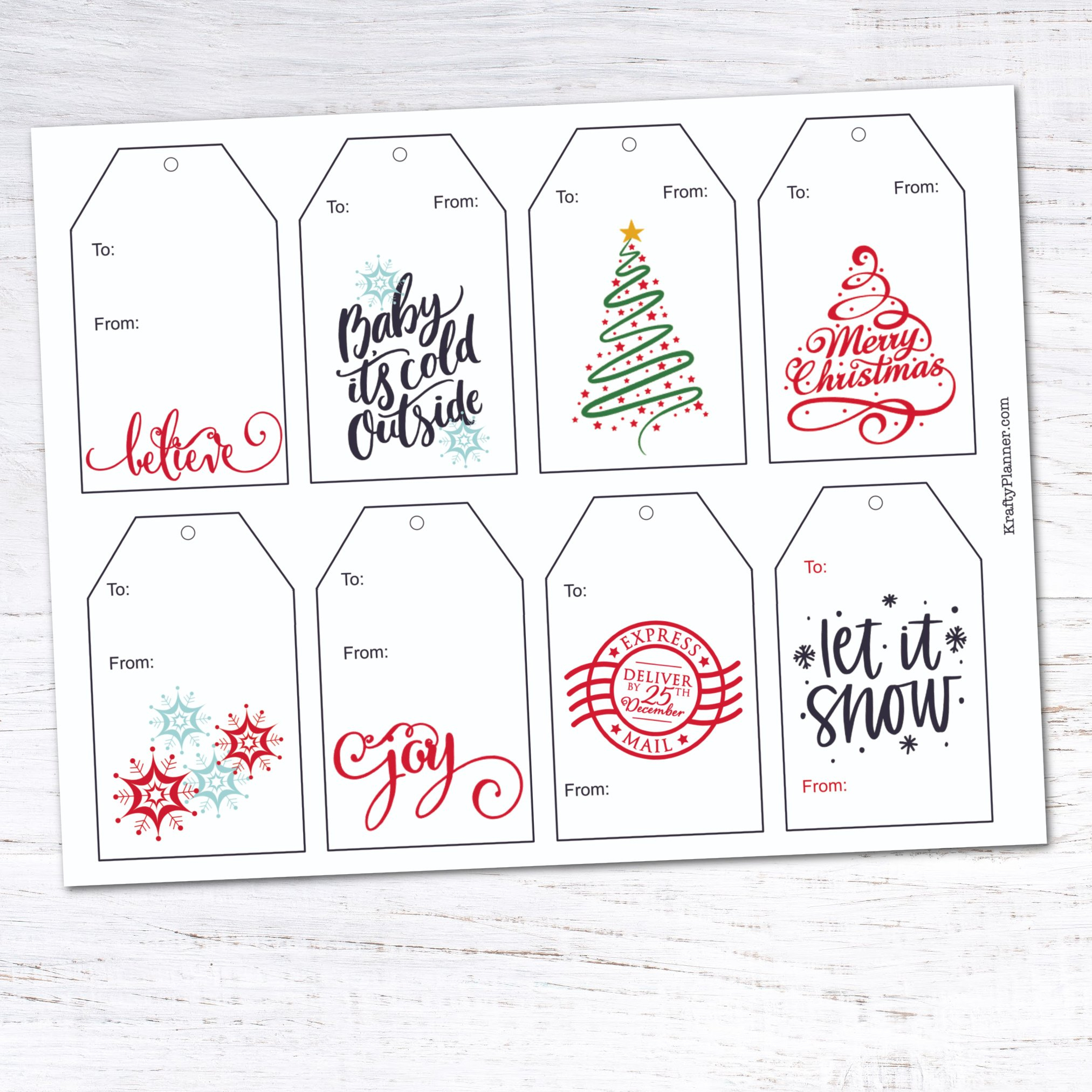 Day 11: Christmas Gift Tags {12 Days Of Free Christmas Printables with regard to Christmas Name Tags Free Printable