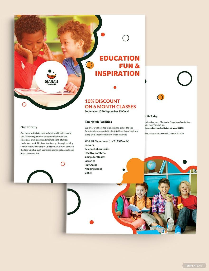 Daycare Flyer Template In Word - Free Download | Template throughout Free Printable Daycare Flyers