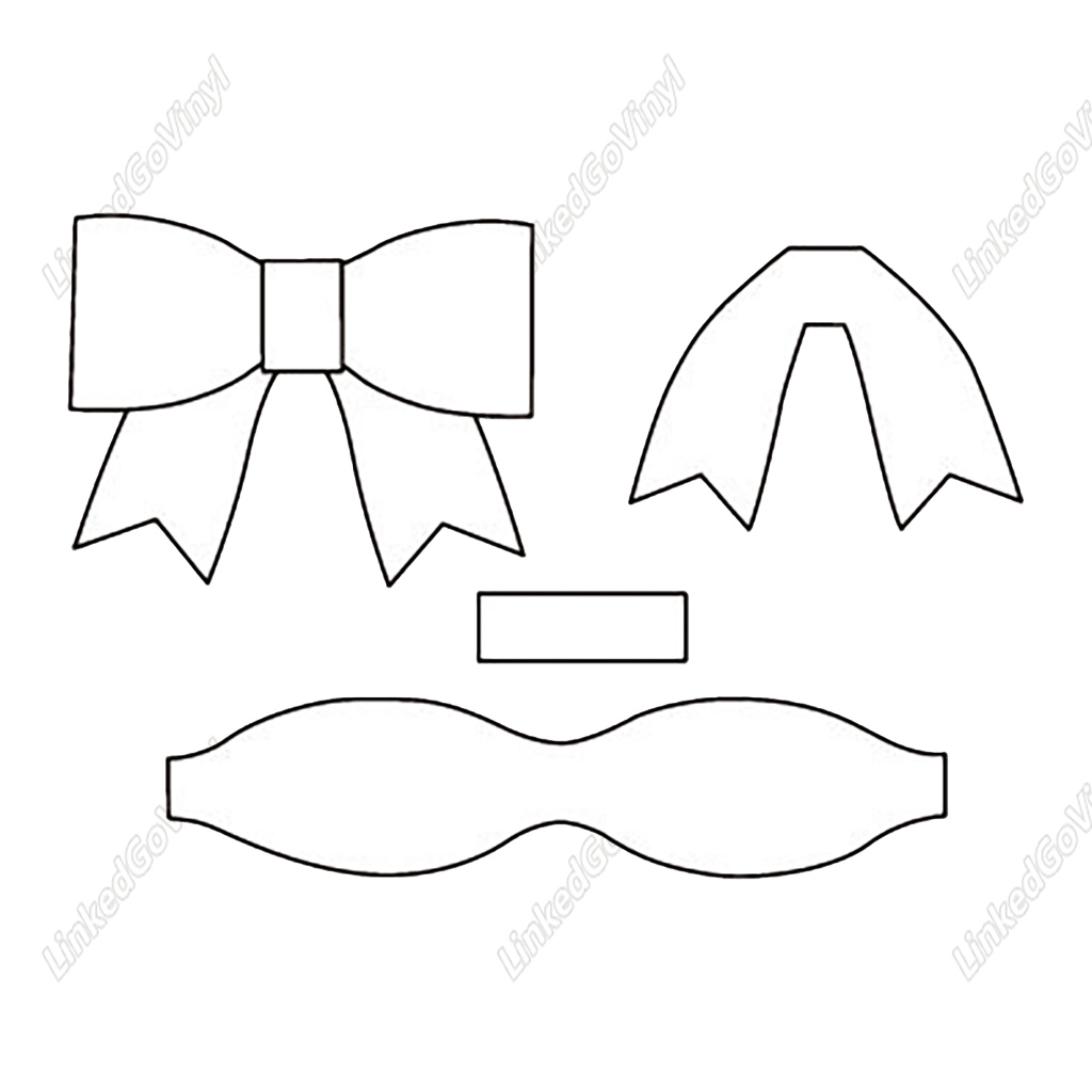 Design Free Hair Bow Template Svg Files - Linkedgo Vinyl inside Cheer Bow Template Printable Free