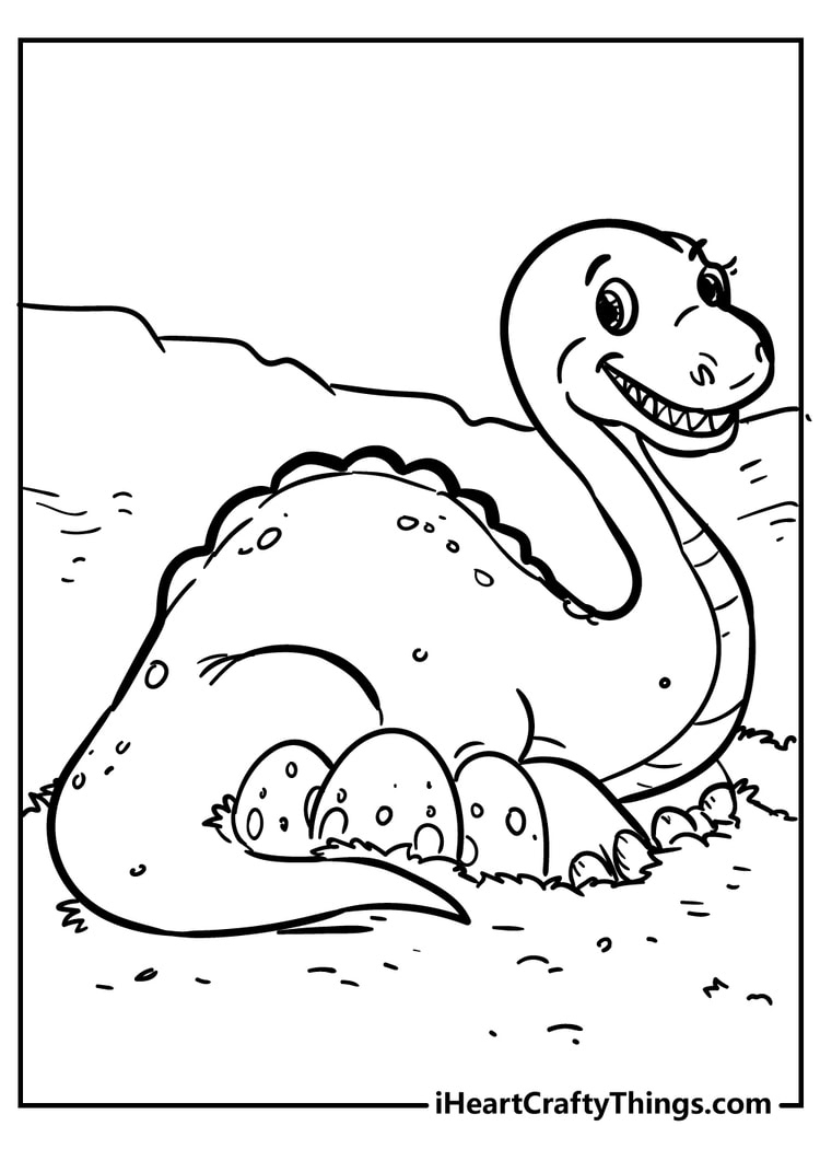 Dinosaur Coloring Pages - (100% Free Printables) inside Free Printable Dinosaur Coloring Pages