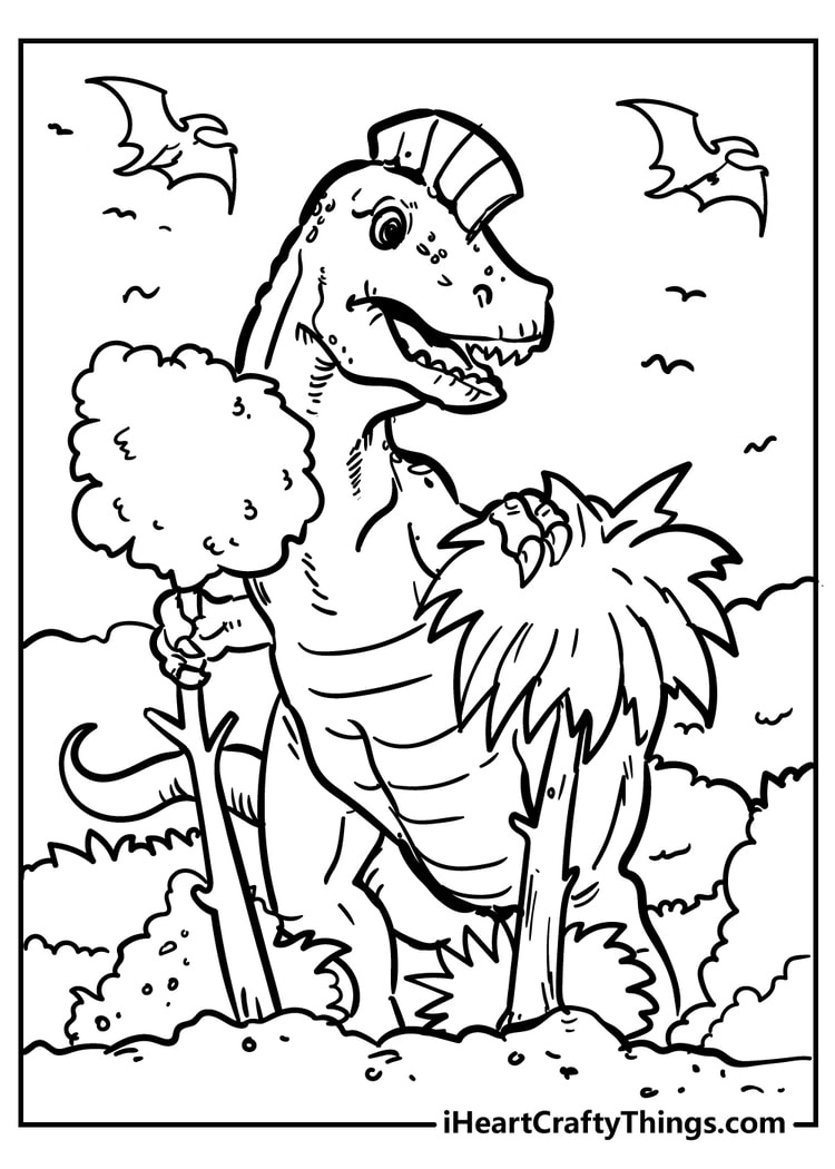 Dinosaur Coloring Pages - (100% Free Printables) within Free Printable Dinosaur Coloring Pages