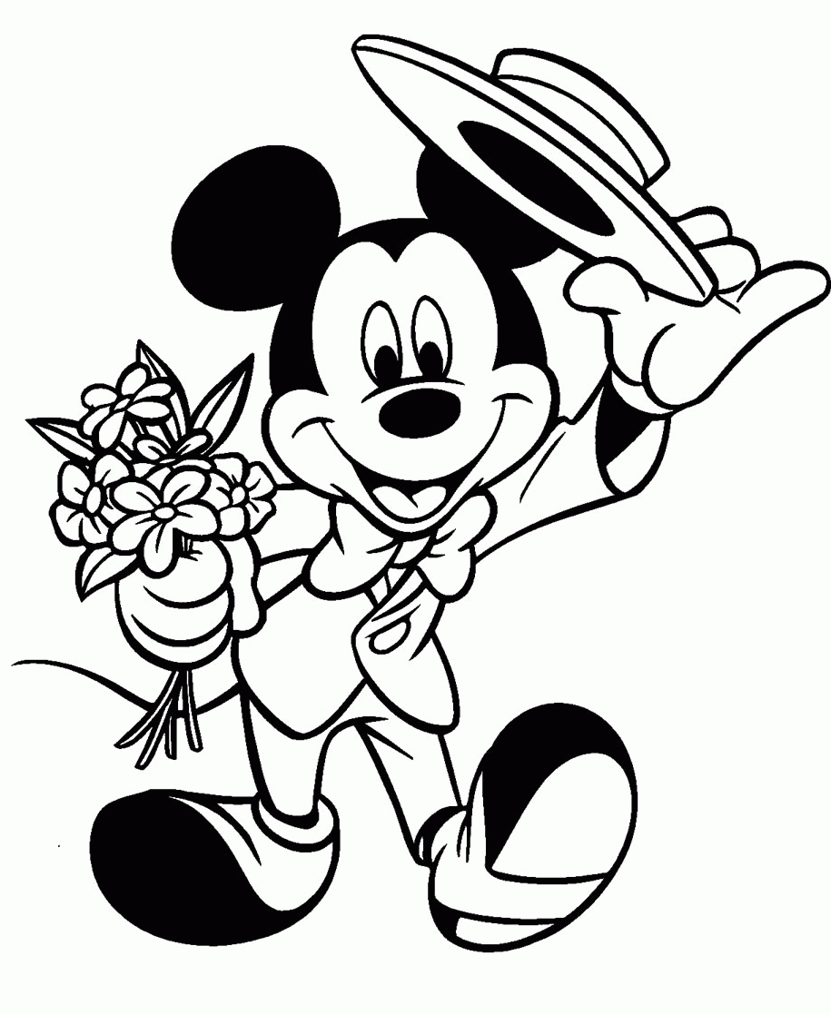 Disney Coloring Pages: Disney Valentine Colorng Pages With Mickey with regard to Free Printable Disney Valentine Coloring Pages